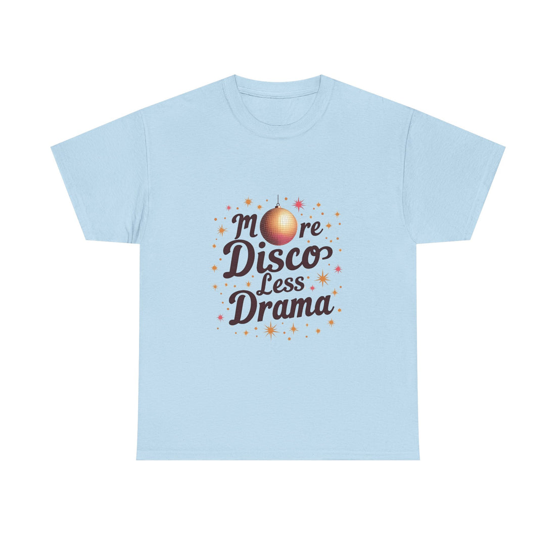 "More Disco Less Drama" Retro Disco Ball T-Shirt