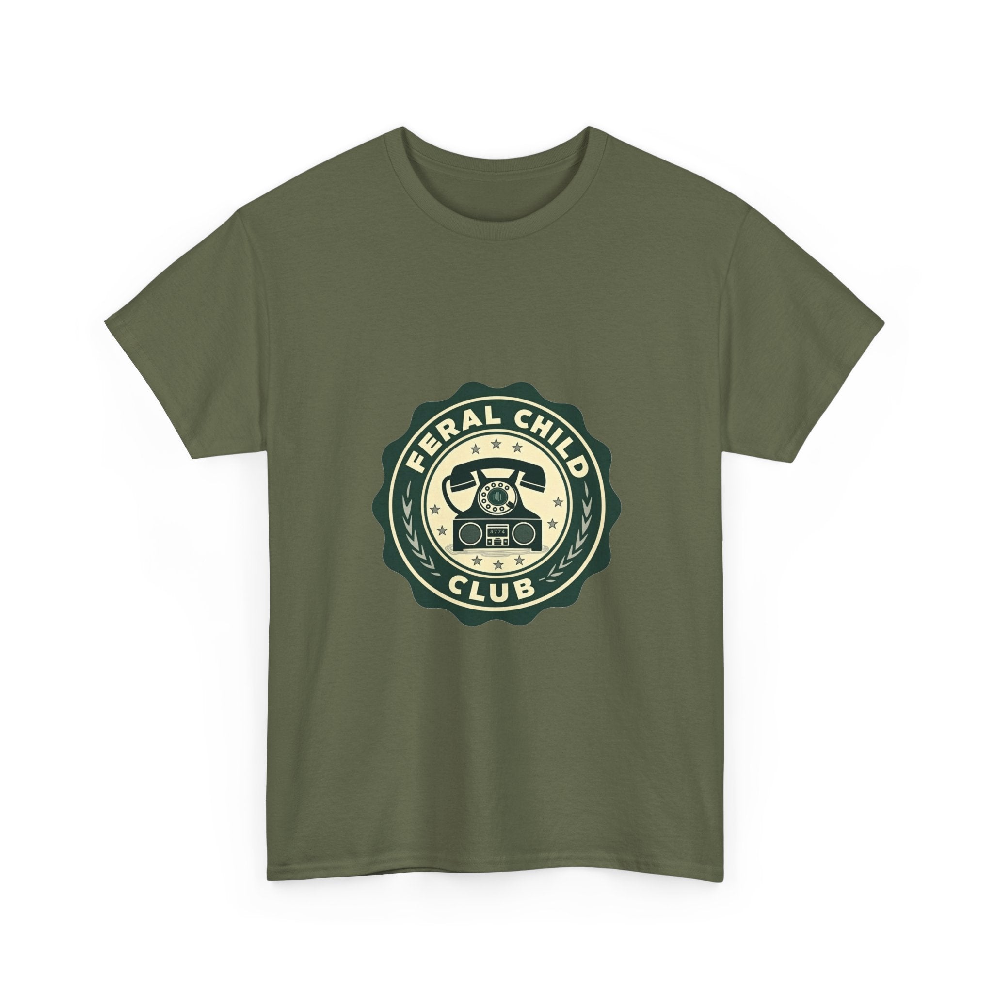 'Feral Child Club' Retro Badge Graphic T-Shirt
