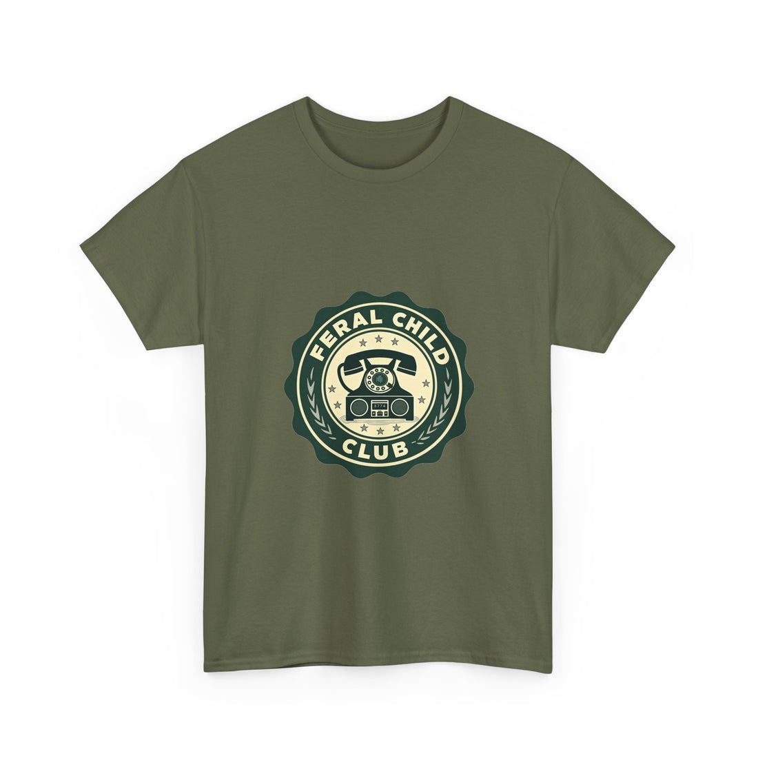 'Feral Child Club' Retro Badge Graphic T-Shirt
