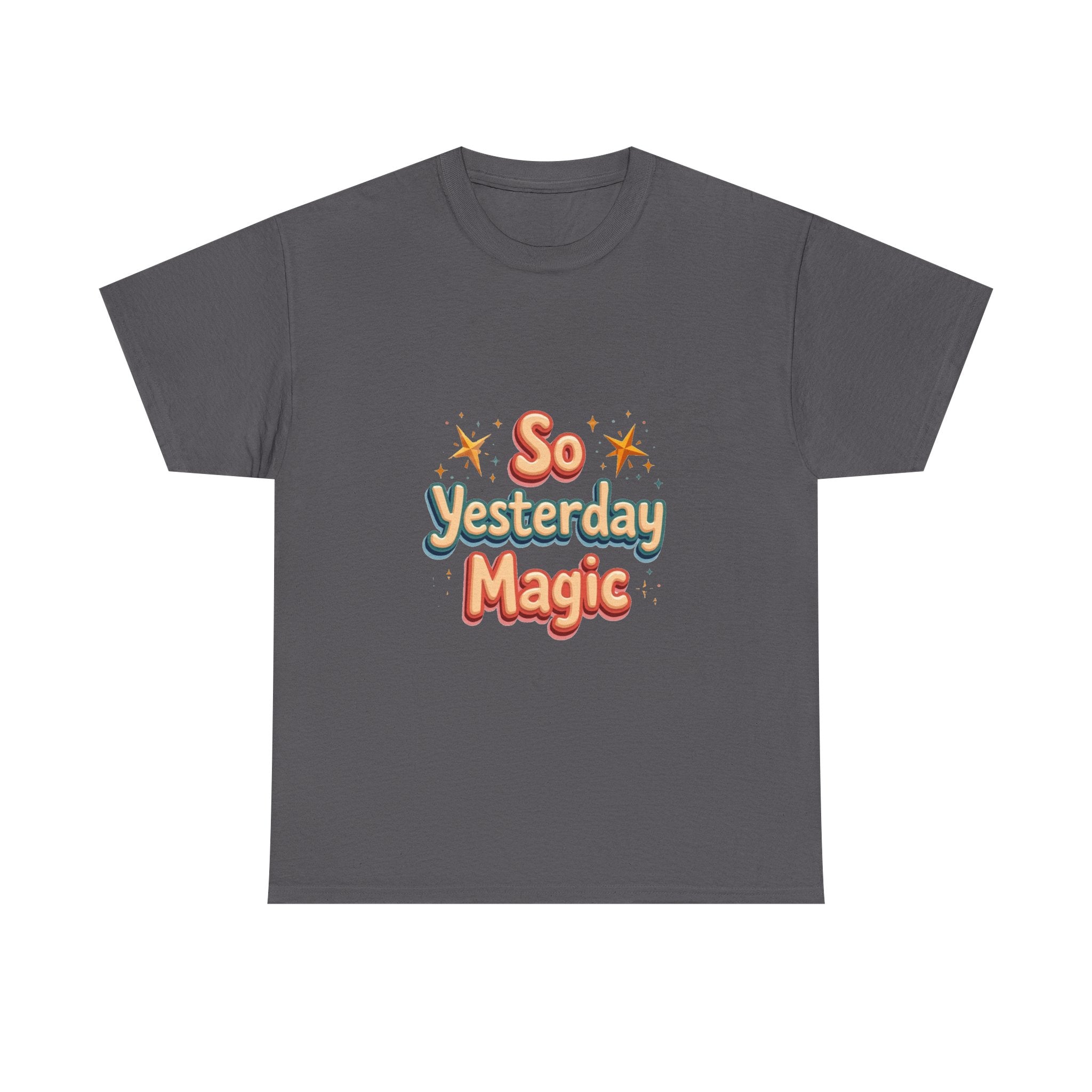 'So Yesterday Magic' Retro Sparkle Vintage Script T-Shirt