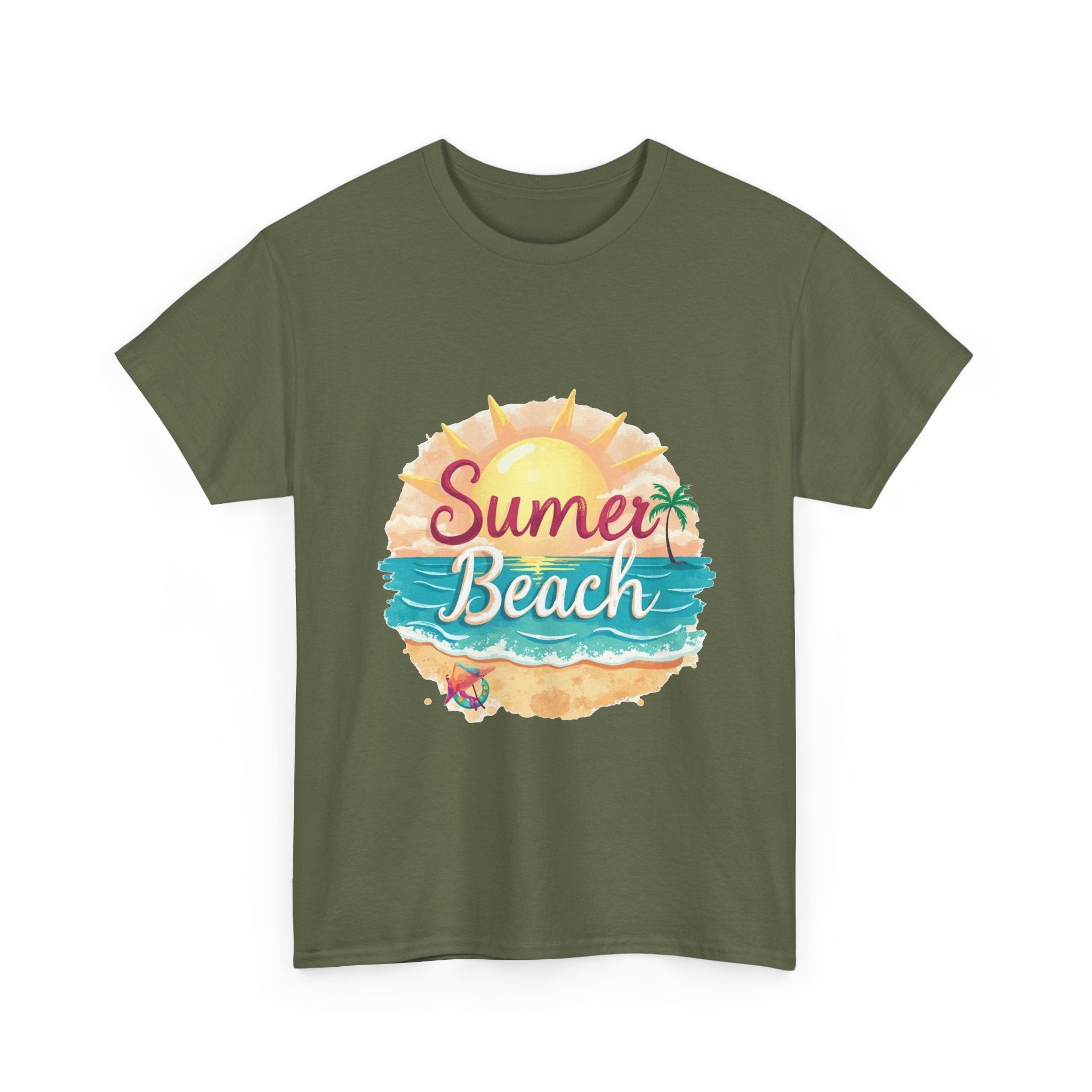 Retro Tropical Sunset Graphic T-Shirt