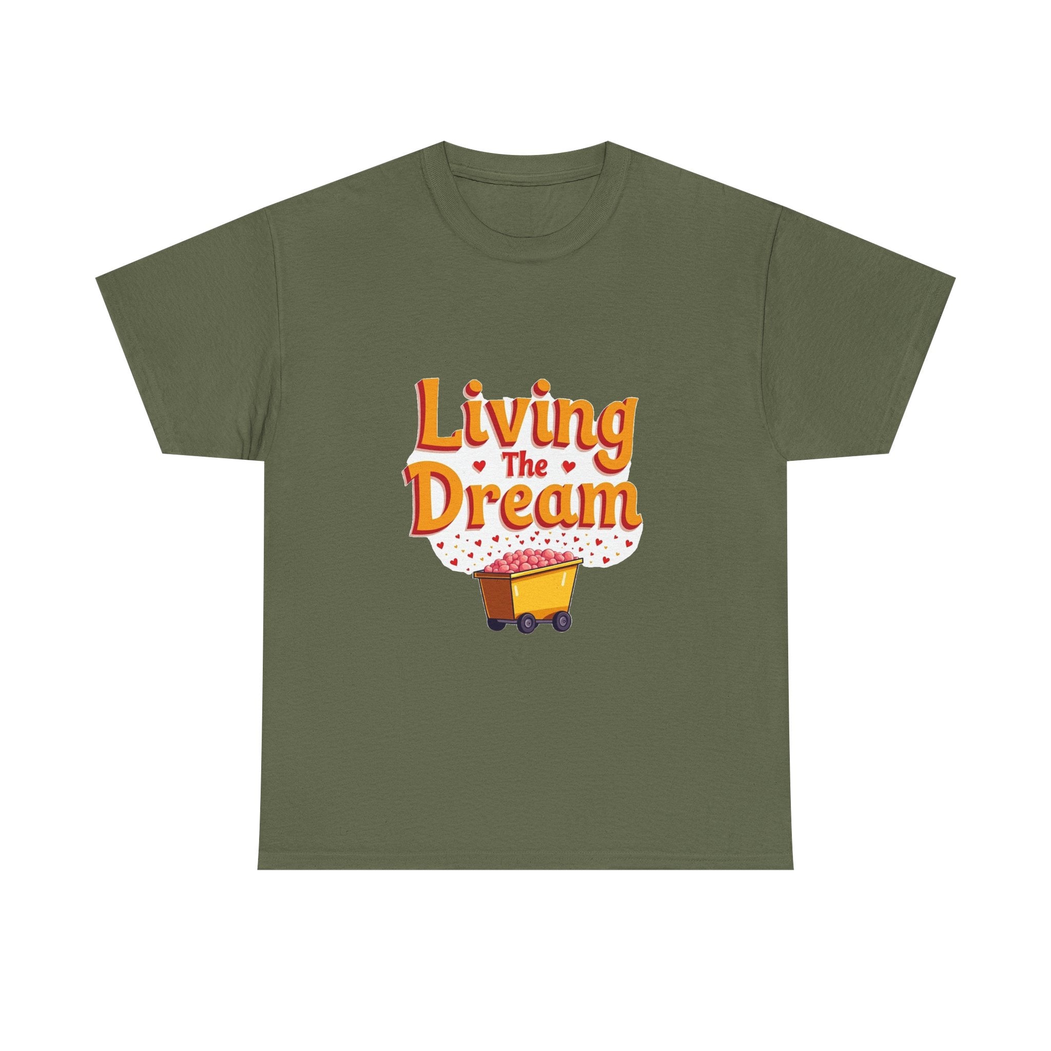 'Living The Dream' Retro Scooter Graphic T-Shirt