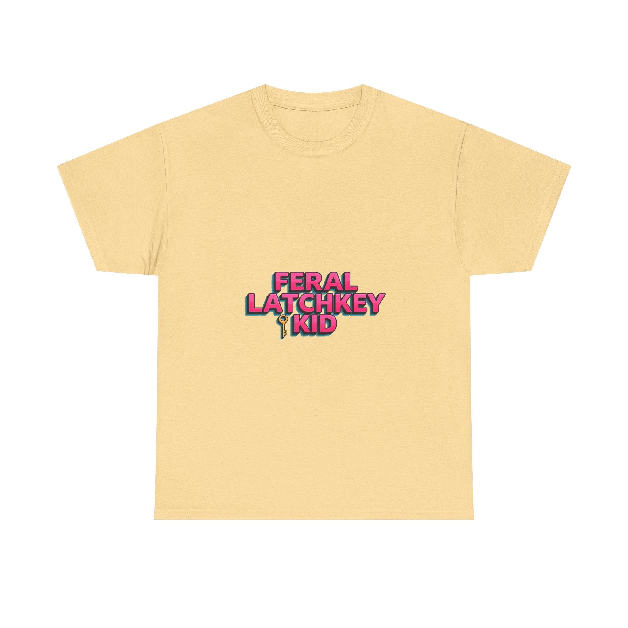 'Feral Latchkey Kid' Retro Neon Graphic T-Shirt
