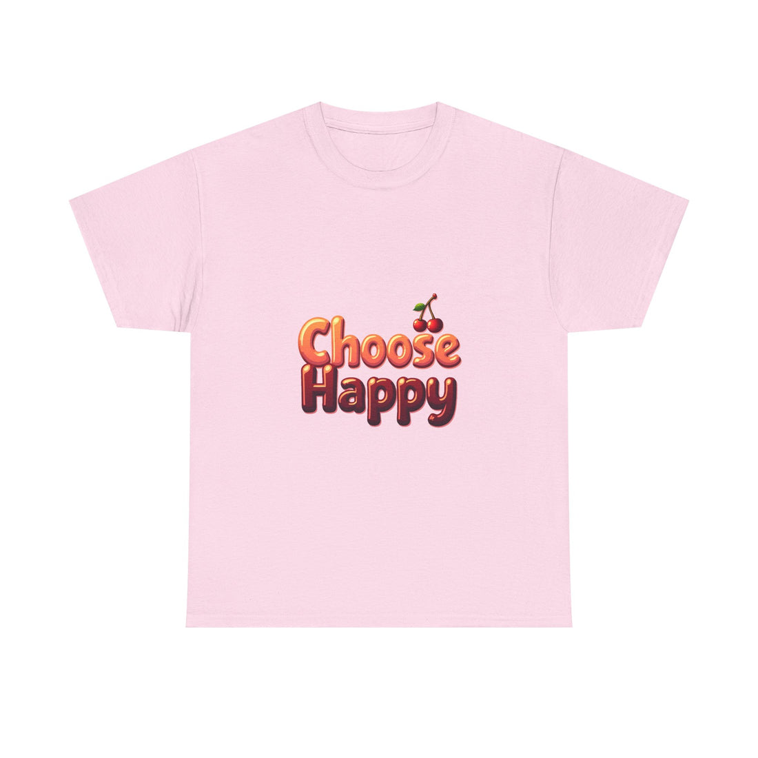 'Choose Happy' Retro Cherry Positive Vibe T-Shirt
