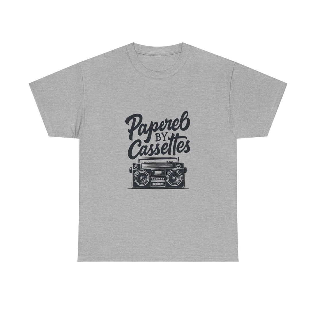 'Papered by Cassettes' Vintage Boombox Tee