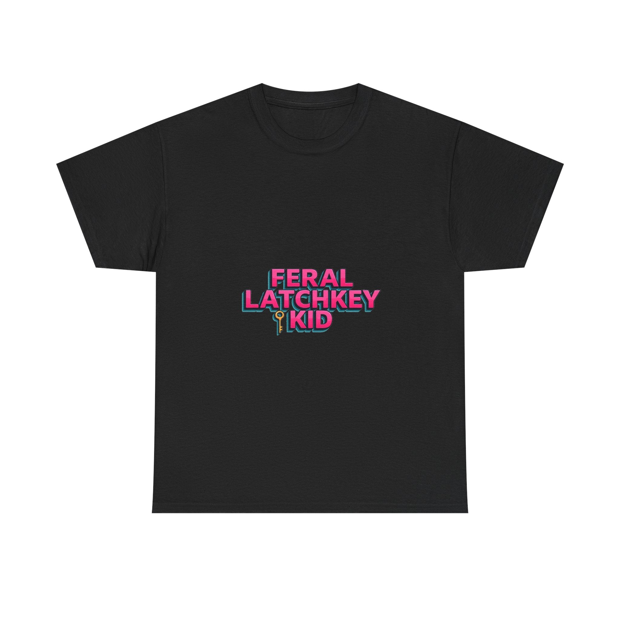 'Feral Latchkey Kid' Retro Neon Graphic T-Shirt