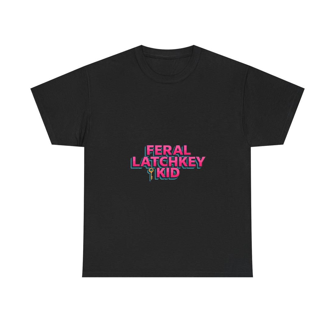 'Feral Latchkey Kid' Retro Neon Graphic T-Shirt