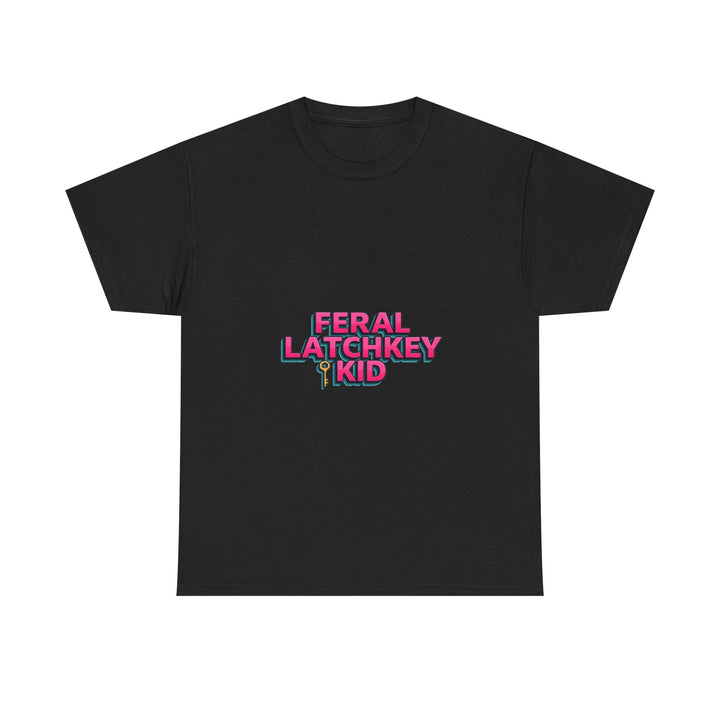 'Feral Latchkey Kid' Retro Neon Graphic T-Shirt
