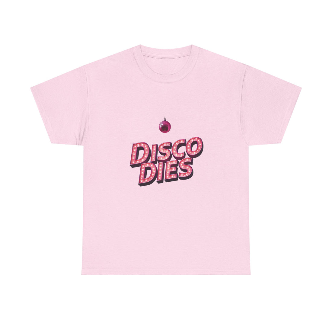'Disco Dies' Retro Glitter Disco Ball T-Shirt