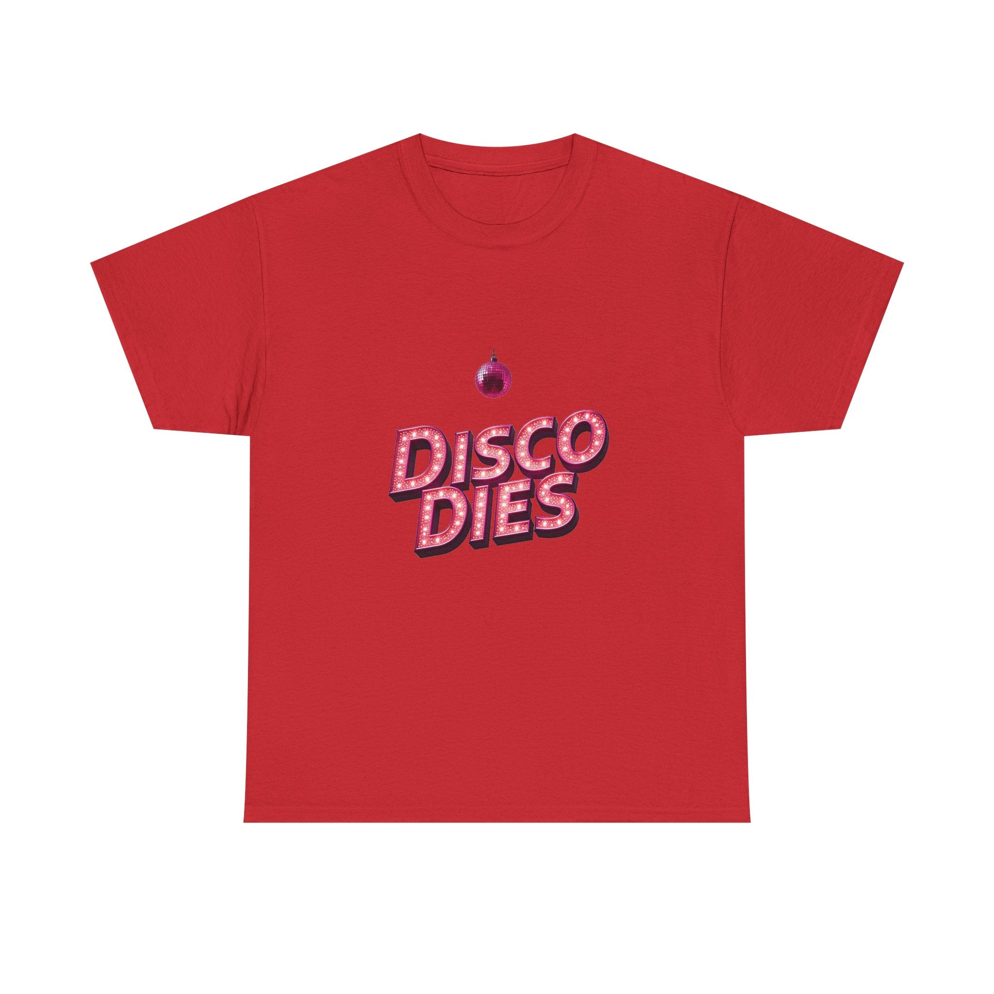 'Disco Dies' Retro Glitter Disco Ball T-Shirt