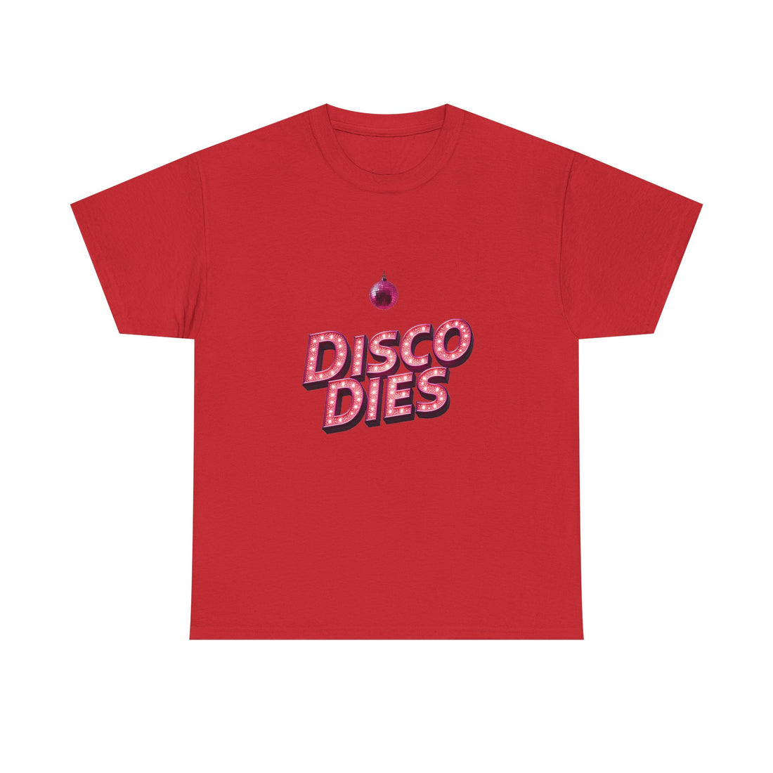 'Disco Dies' Retro Glitter Disco Ball T-Shirt