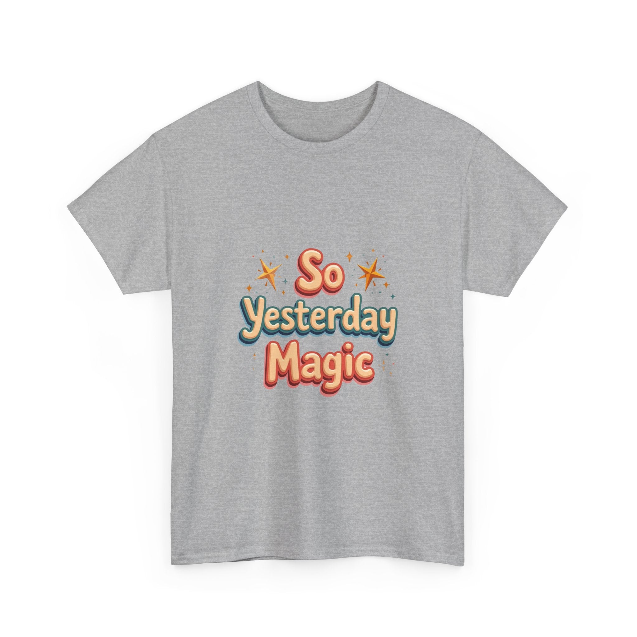 'So Yesterday Magic' Retro Sparkle Vintage Script T-Shirt