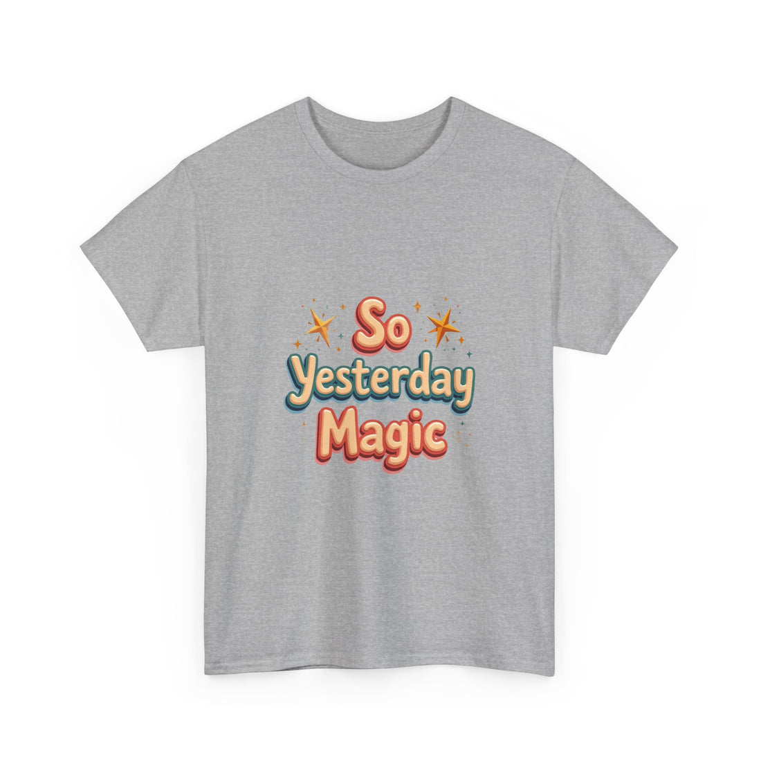 'So Yesterday Magic' Retro Sparkle Vintage Script T-Shirt