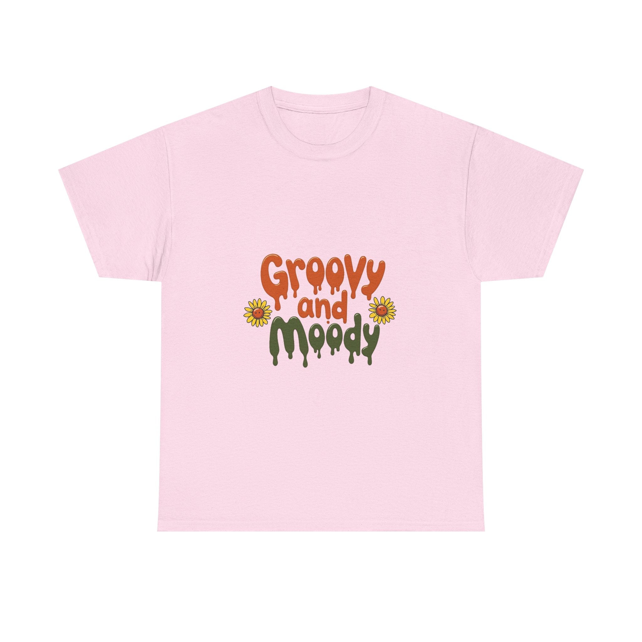 'Groovy and Moody' Retro Flower Graphic T‑Shirt