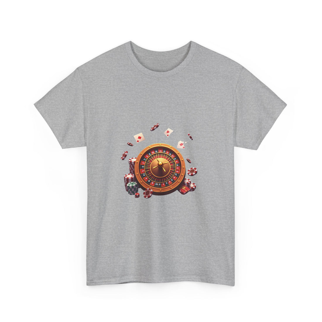 'Casino Roulette' Retro Vegas Gambling Design with Chips & Cards
