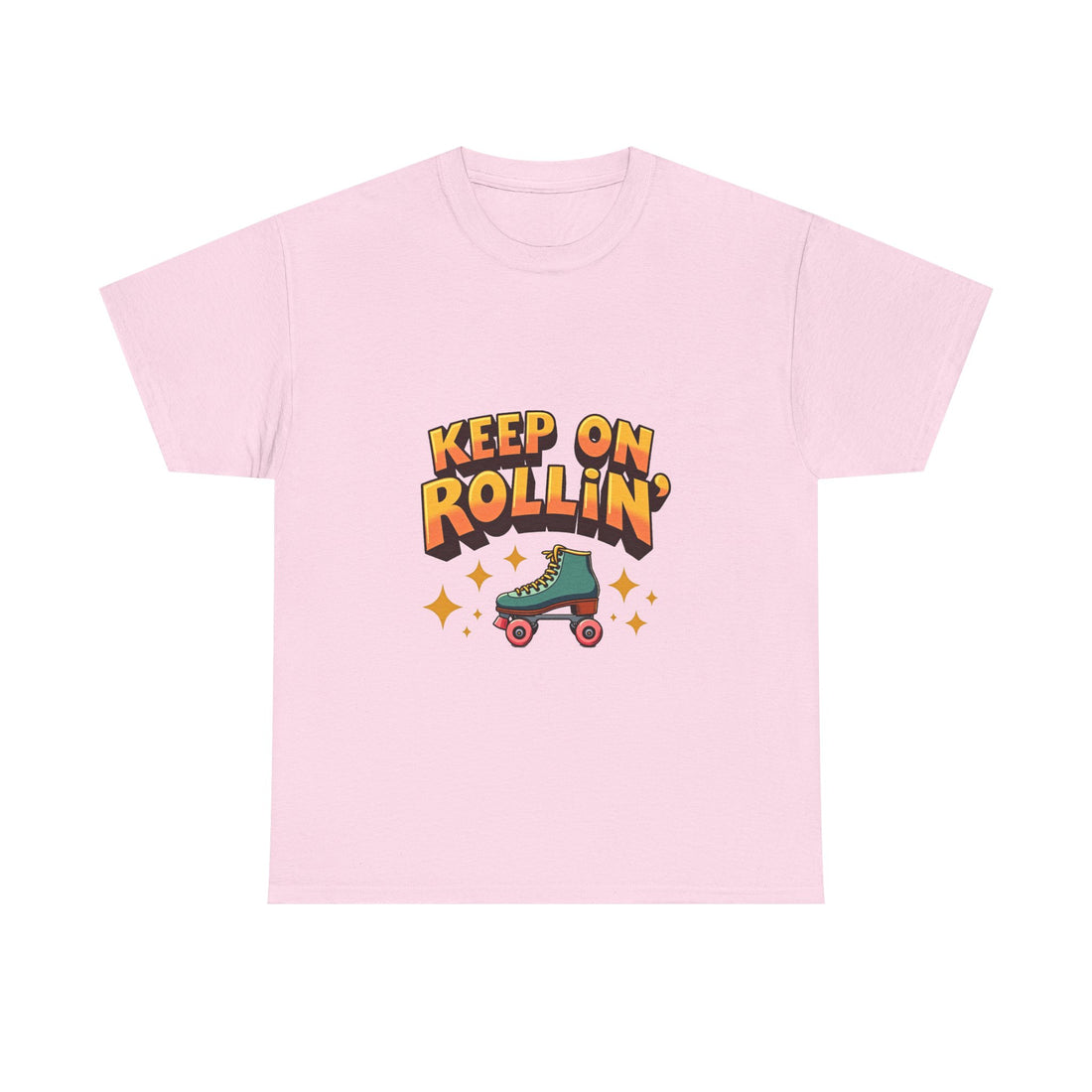 'Keep On Rollin' Retro Roller Skate Graphic T-Shirt
