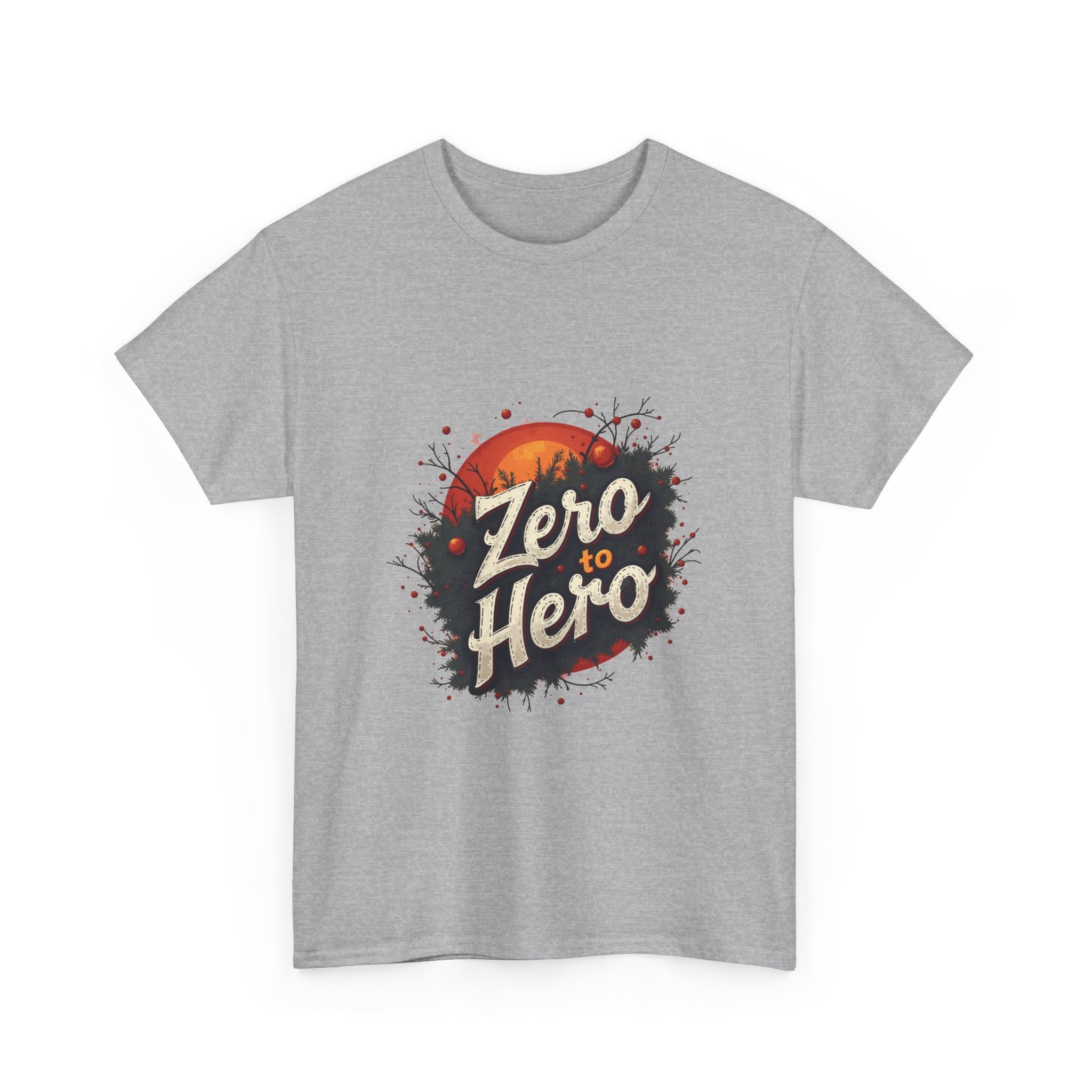 'Zero to Hero' Graphic Retro Sunset Inspirational T-Shirt