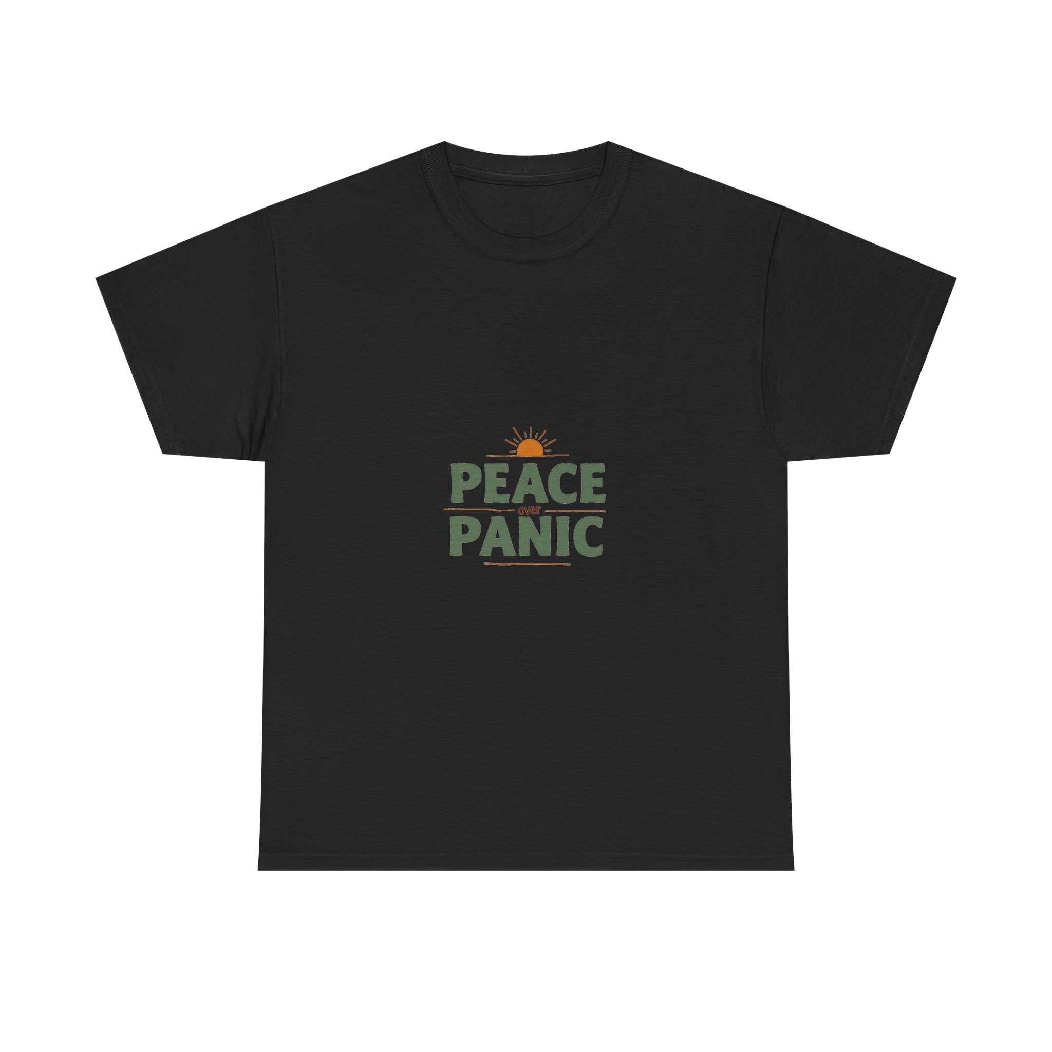 Peace Panic Retro Sunrise Graphic T-Shirt