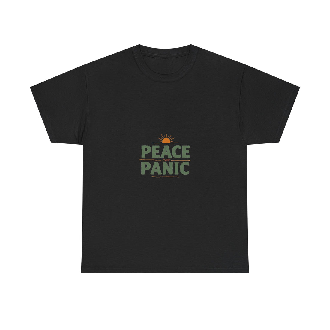 Peace Panic Retro Sunrise Graphic T-Shirt