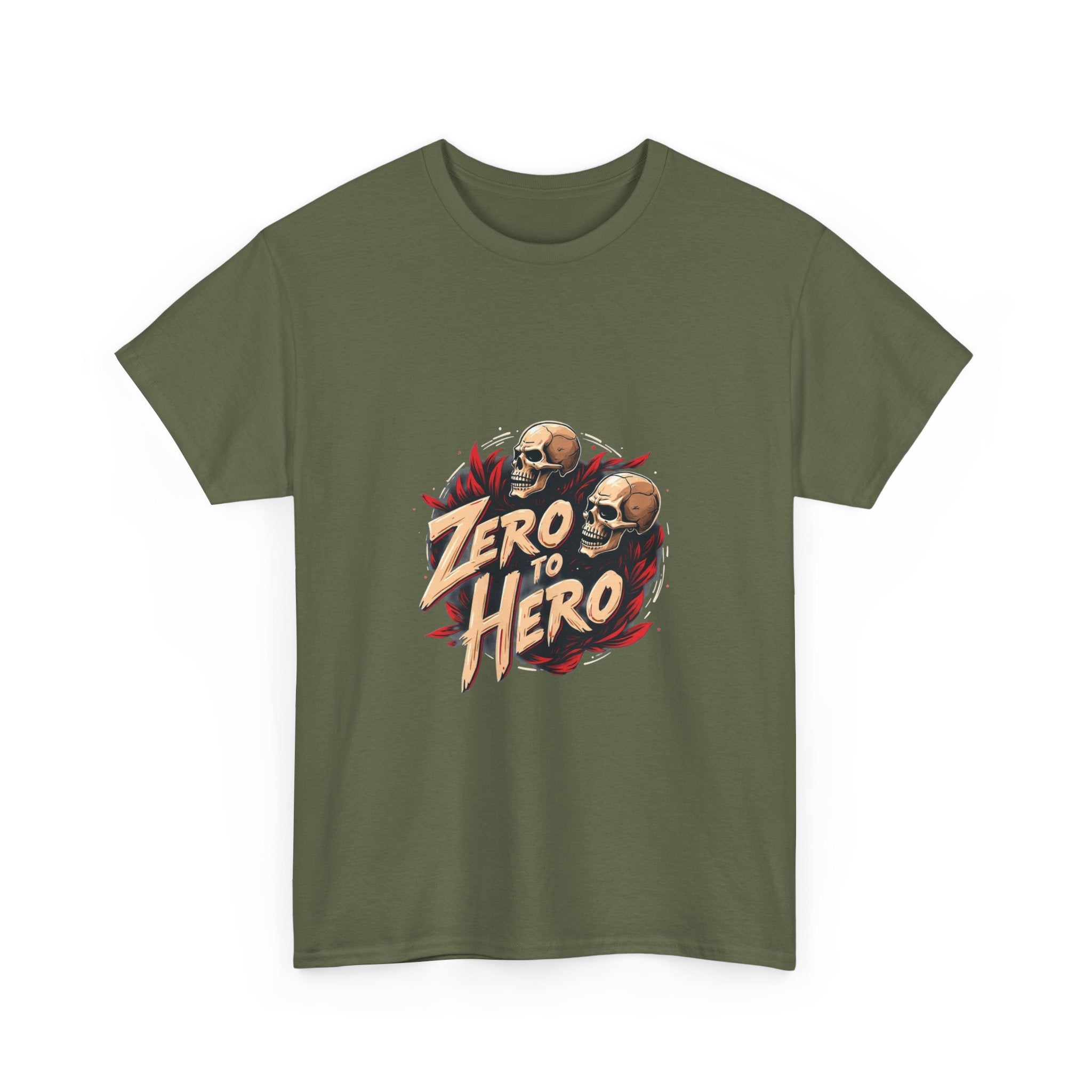 'Zero to Hero' Skull Graphic T-Shirt