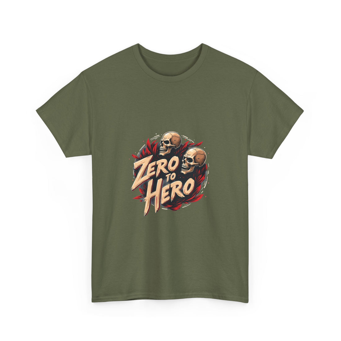 'Zero to Hero' Skull Graphic T-Shirt