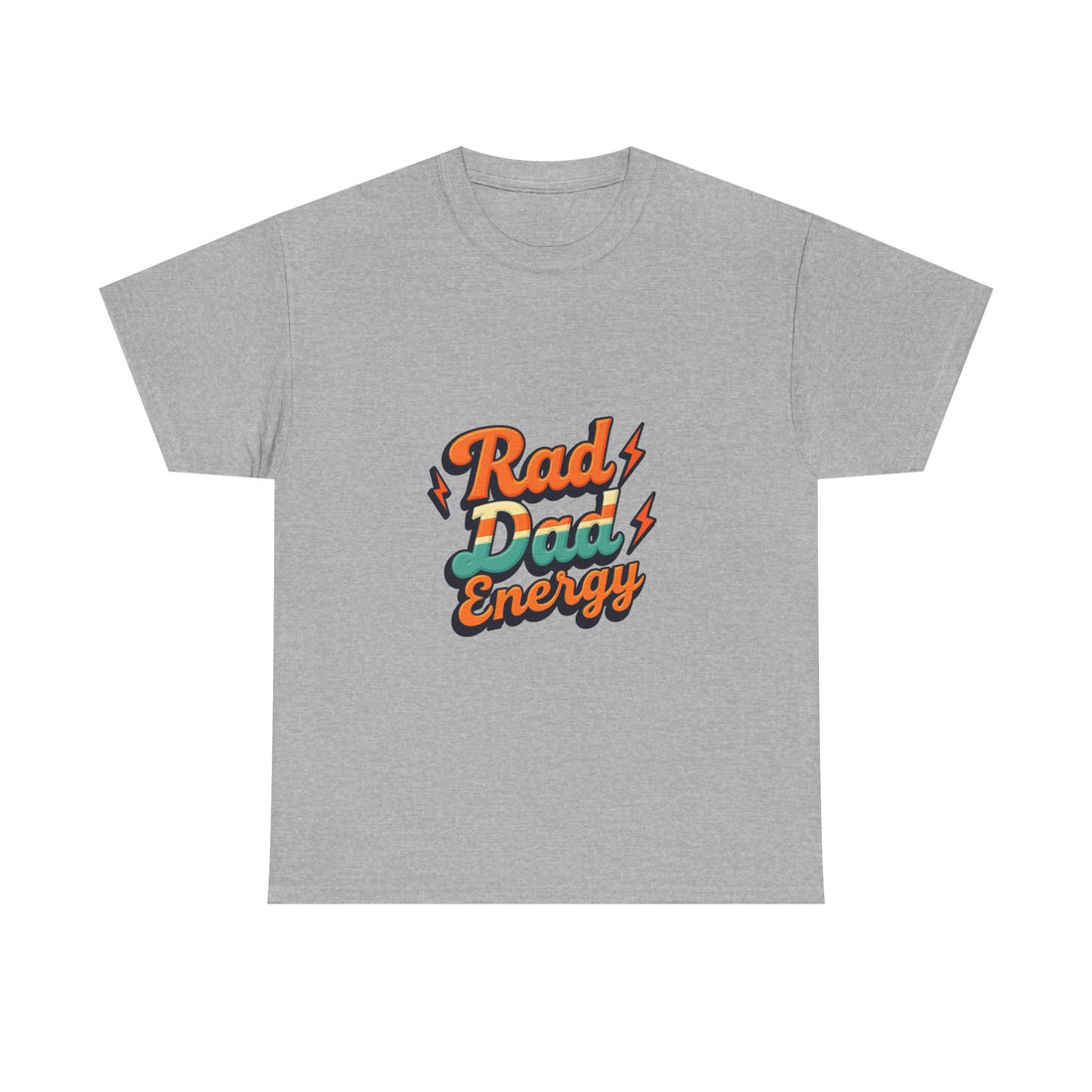 'Rad Dad Energy' Retro Lightning Fathers Day T-Shirt
