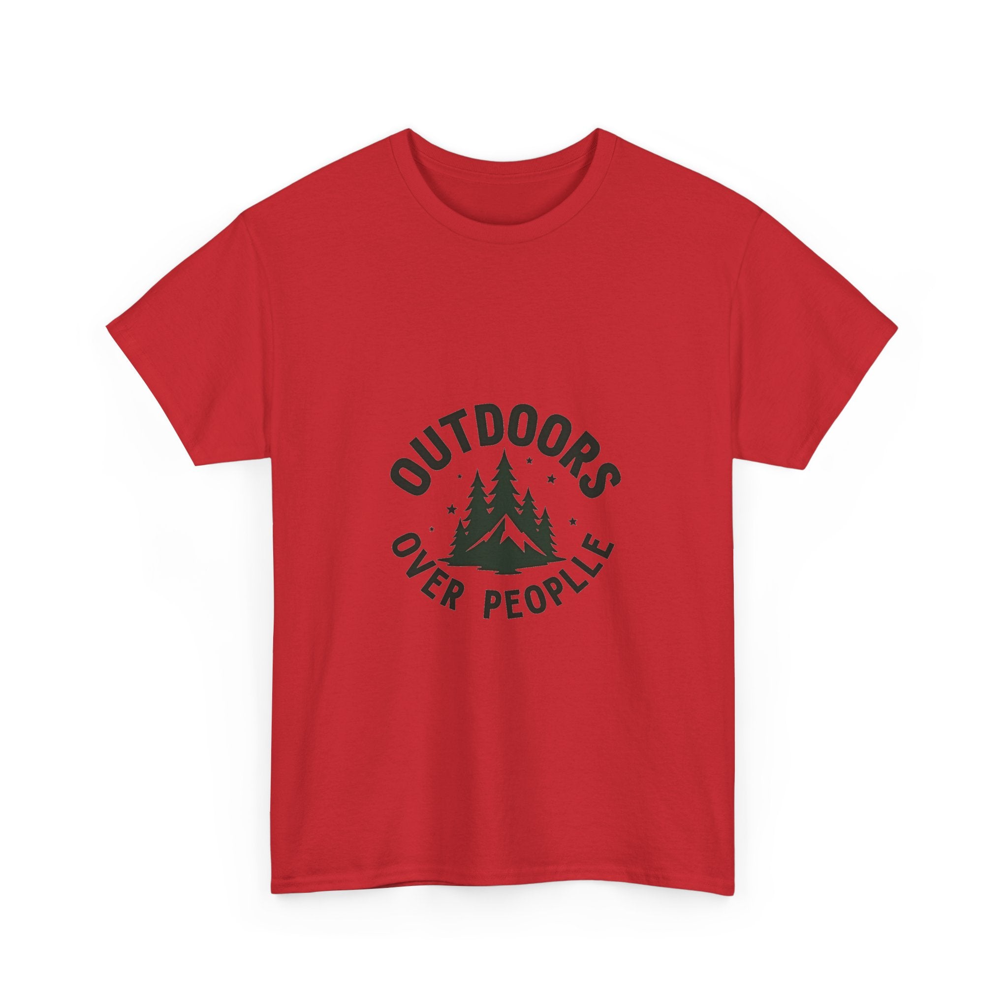 'Outdoors Over People' Nature Graphic T-Shirt