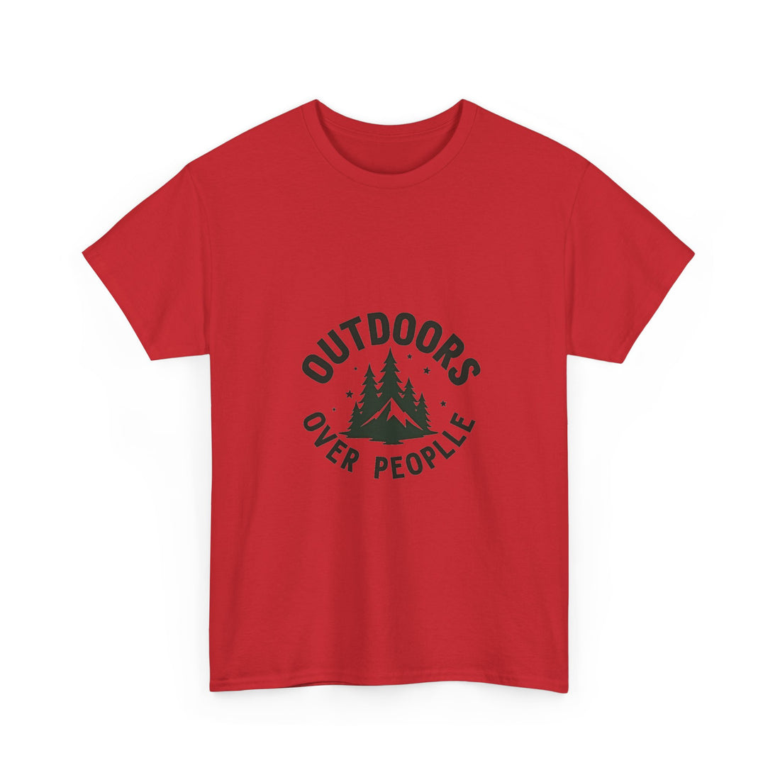 'Outdoors Over People' Nature Graphic T-Shirt