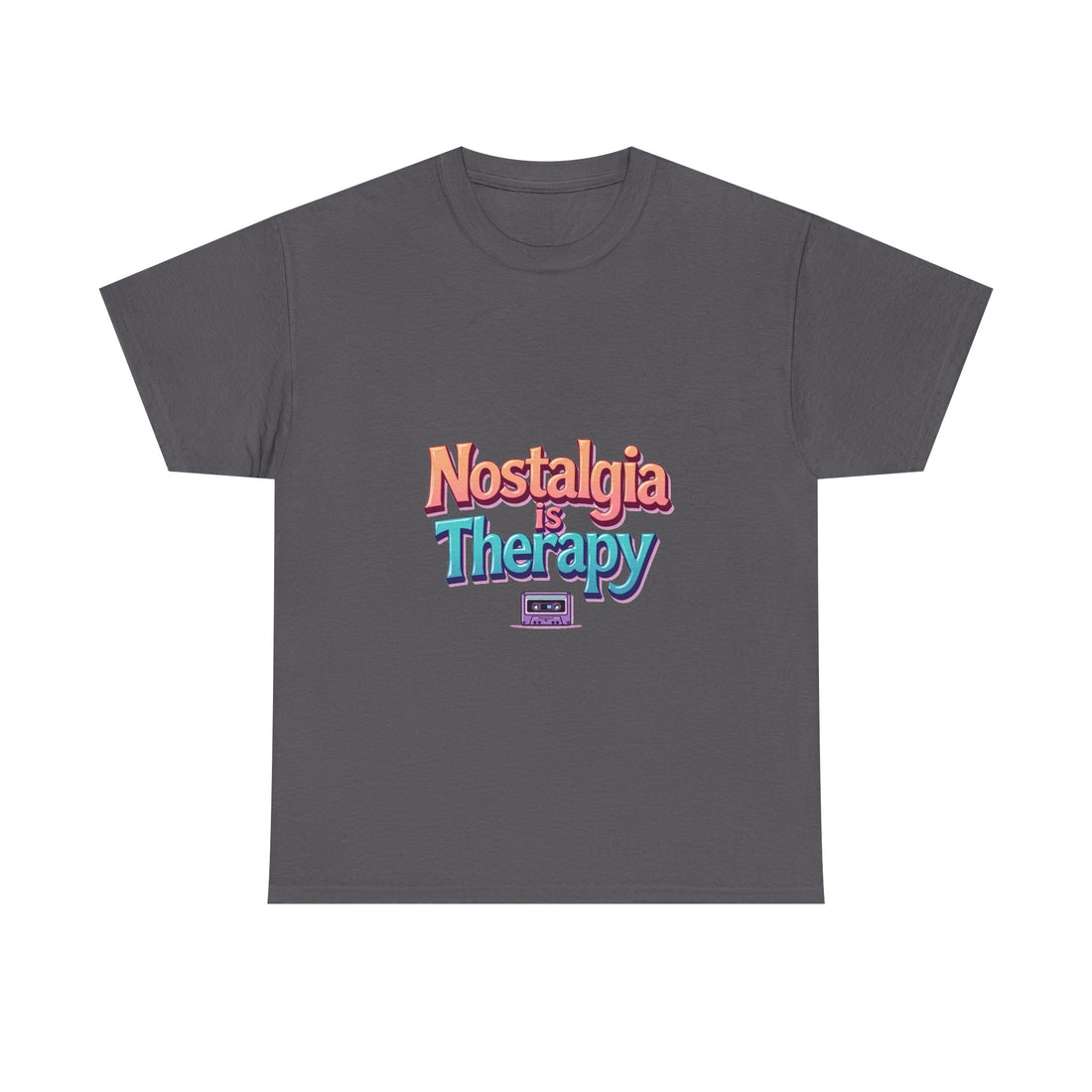 'Nostalgia Is Therapy' Retro 80s/90s Vintage Vibes T-Shirt