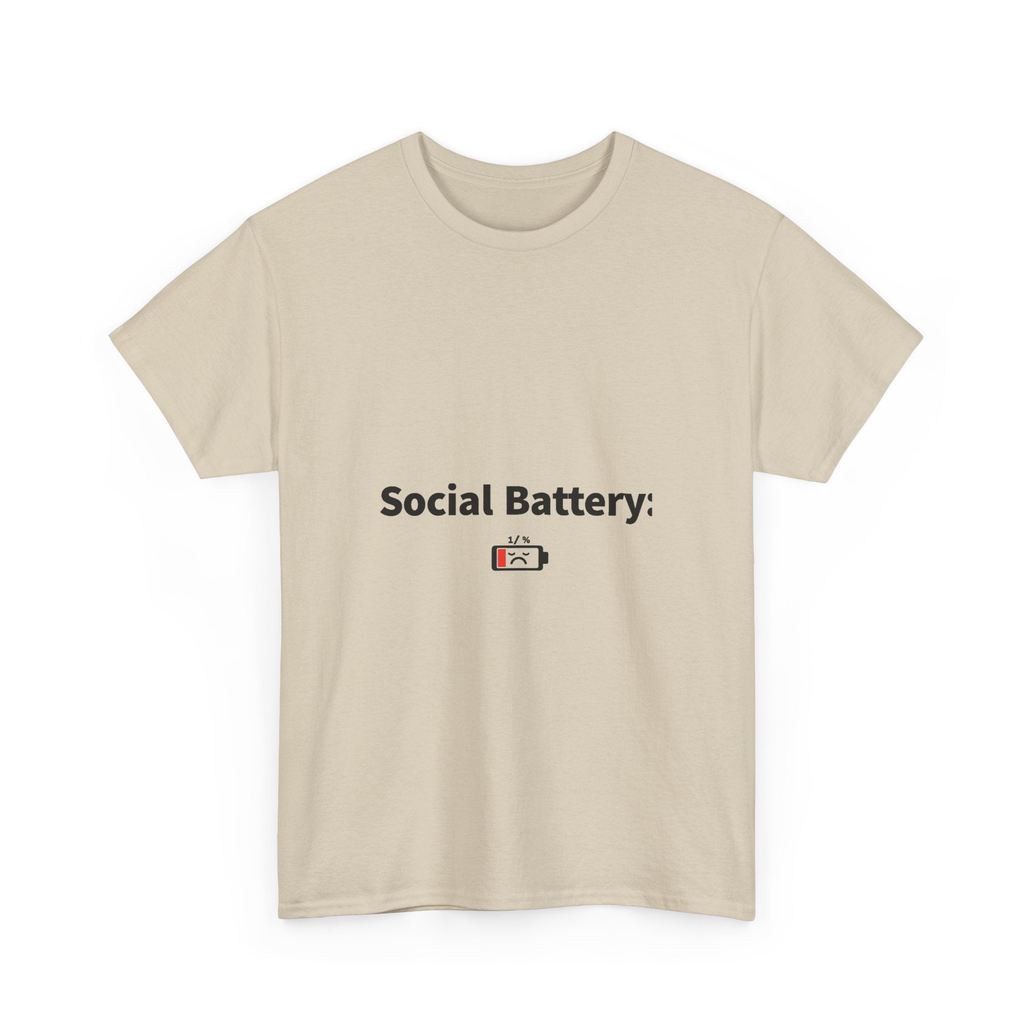 Social Battery Low  Funny Introvert T‑Shirt