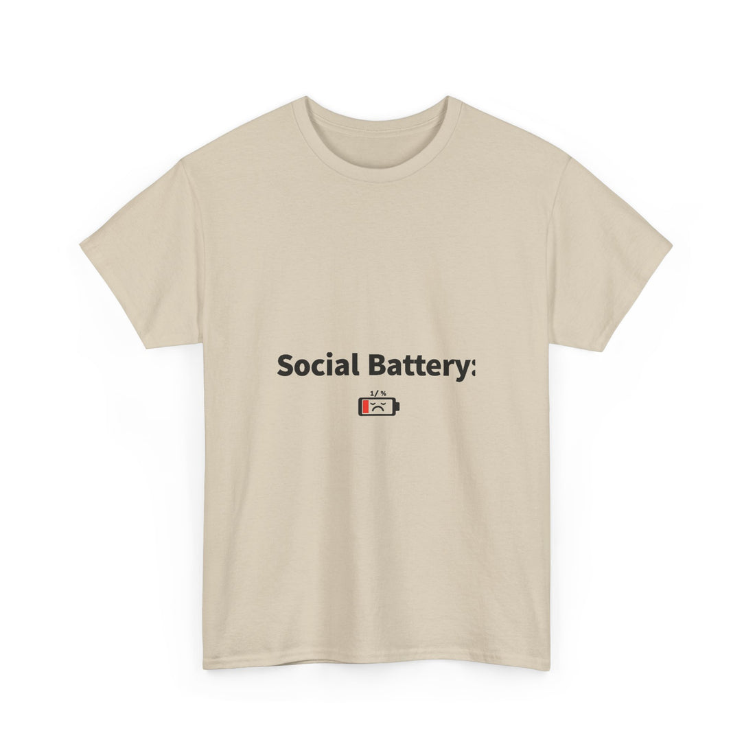 Social Battery Low  Funny Introvert T‑Shirt