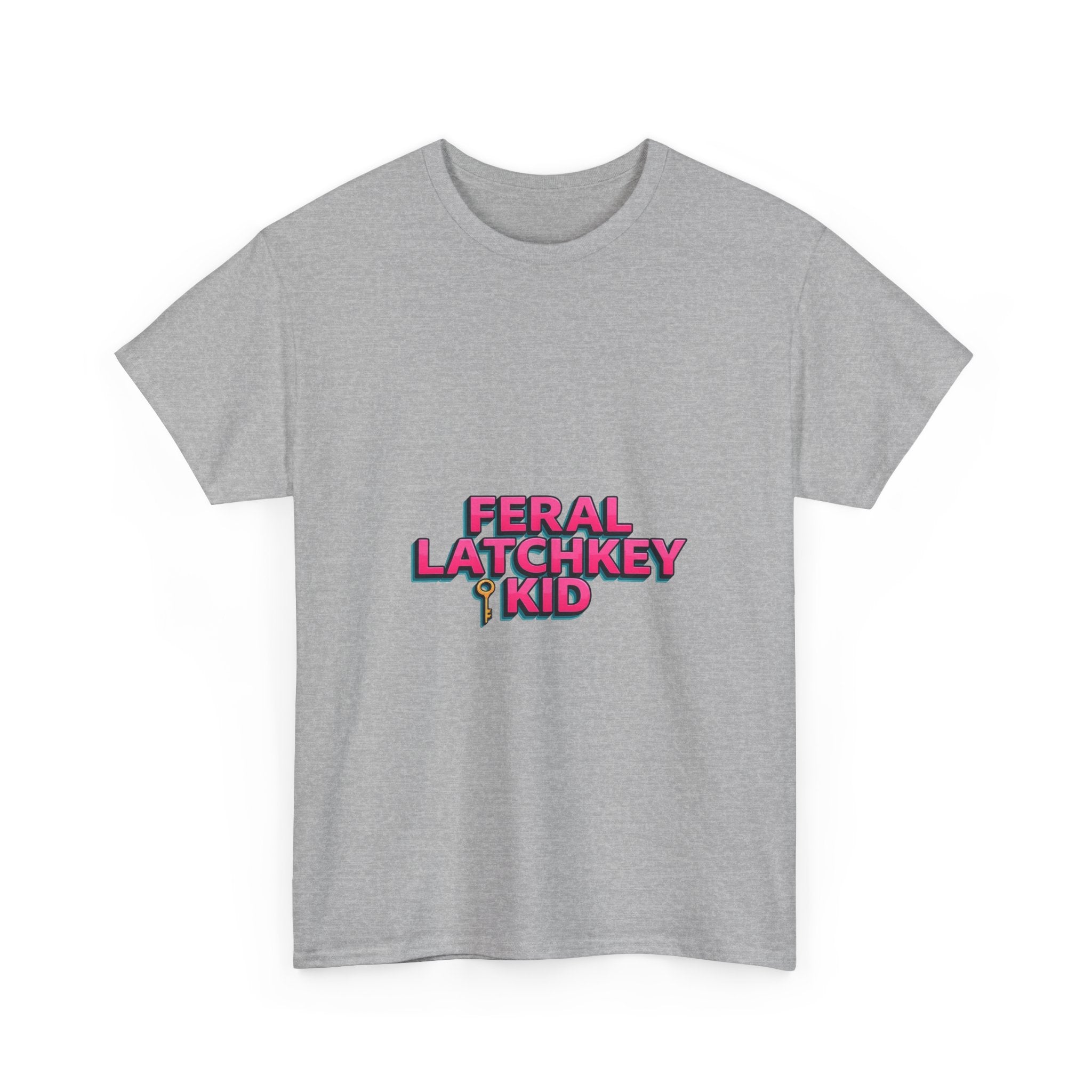 'Feral Latchkey Kid' Retro Neon Graphic T-Shirt