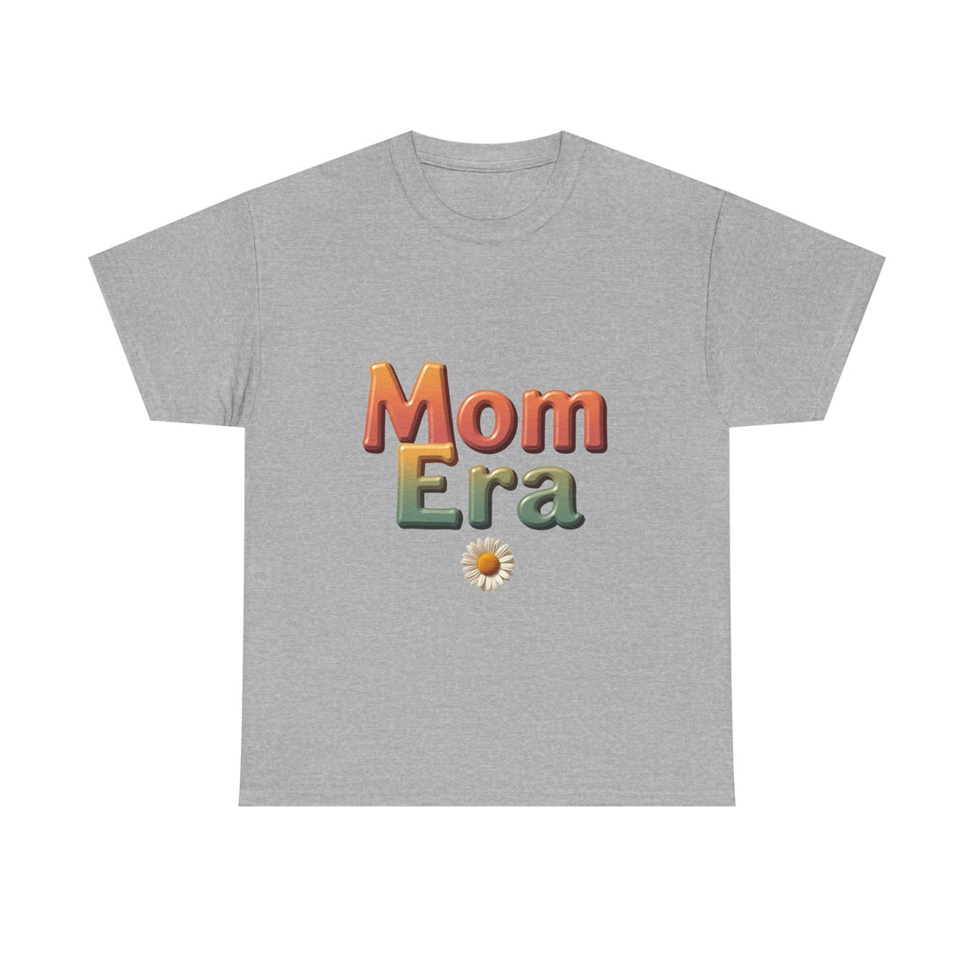 'Mom Era' Retro Gradient Mom T-Shirt with Daisy