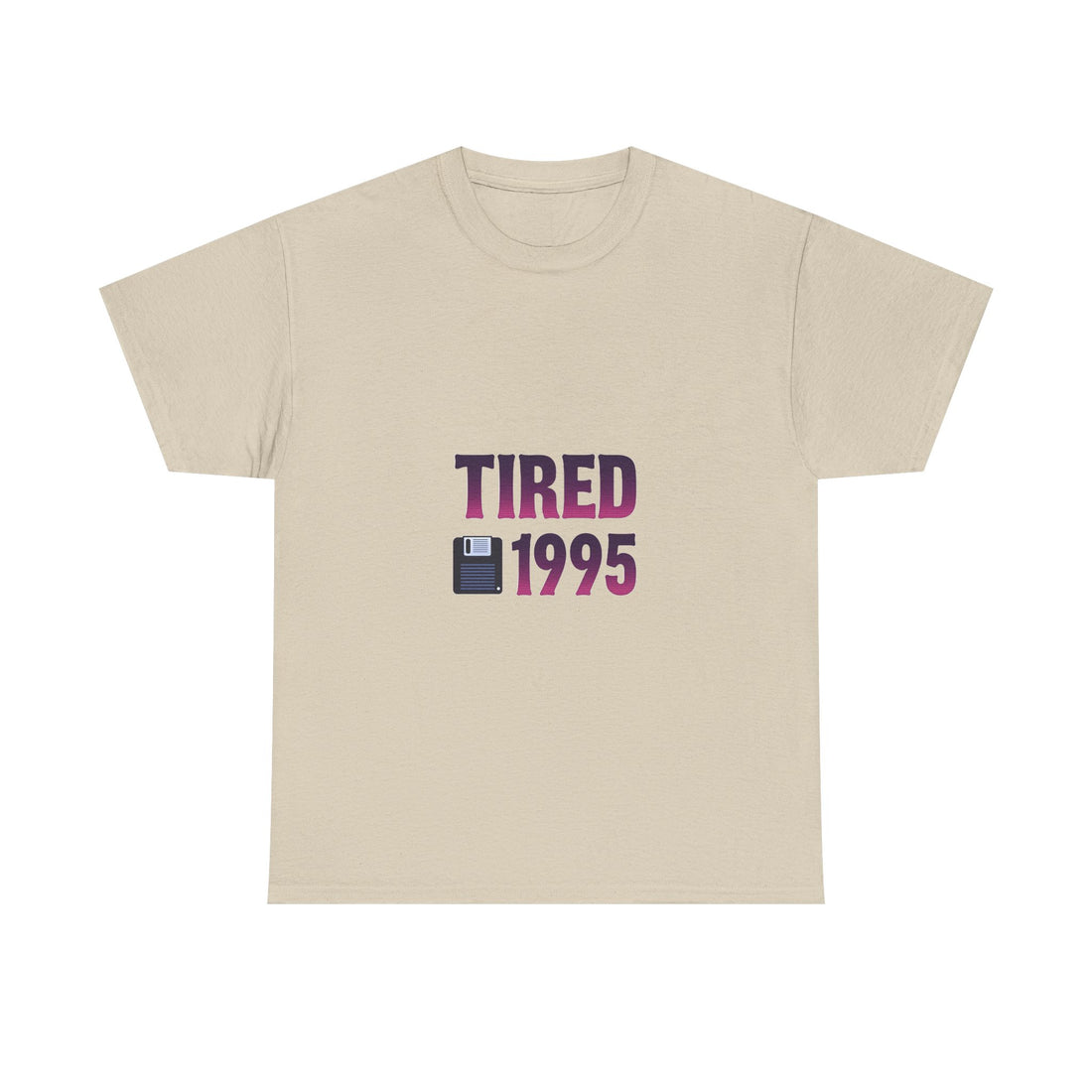 'Tired 1995' Retro Vintage Floppy Disk Graphic T-Shirt