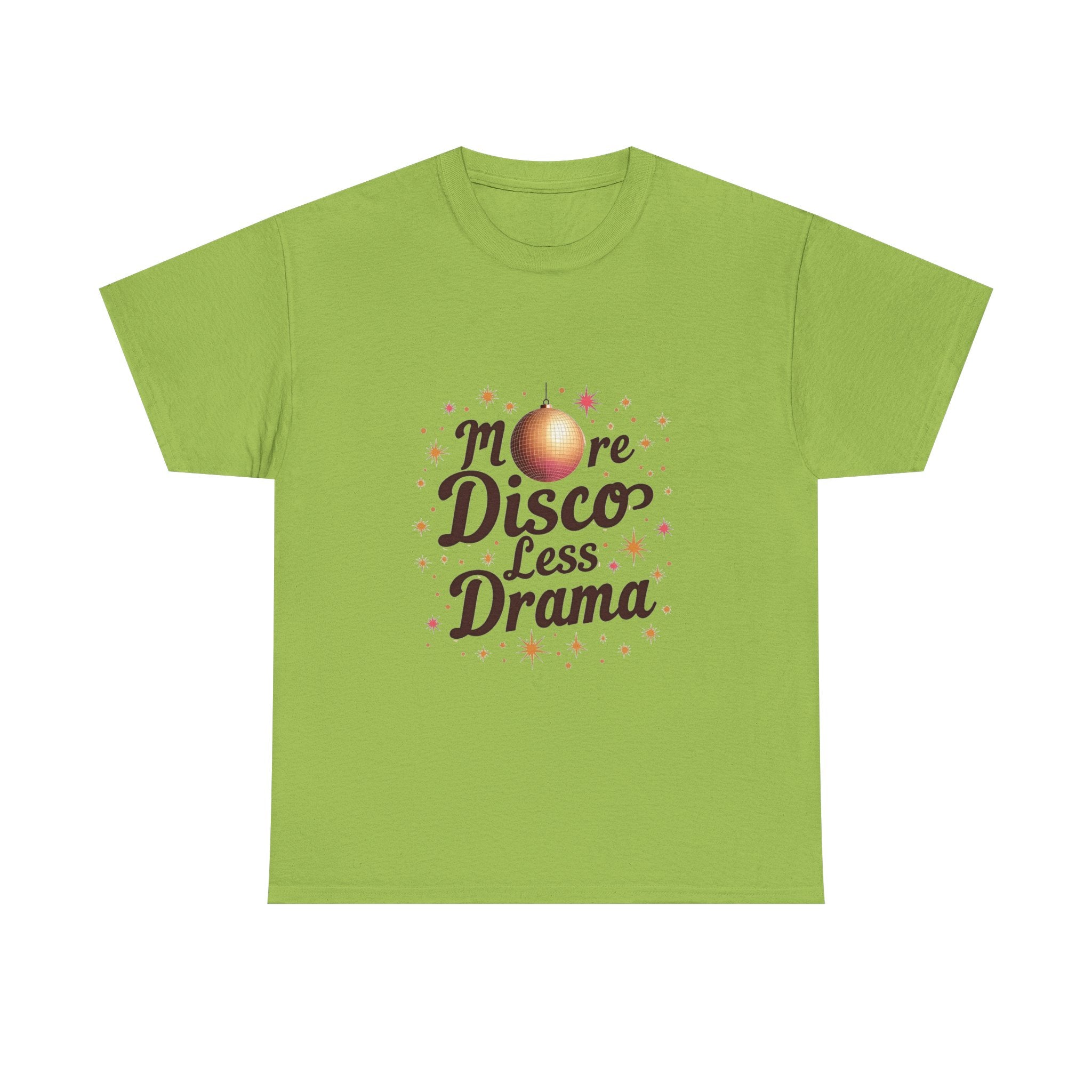 "More Disco Less Drama" Retro Disco Ball T-Shirt