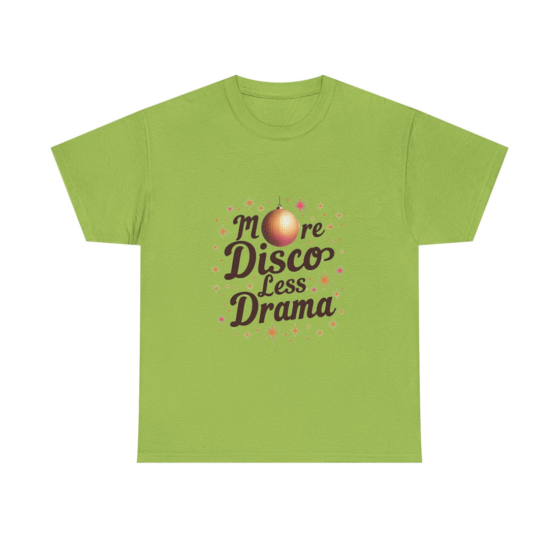 "More Disco Less Drama" Retro Disco Ball T-Shirt