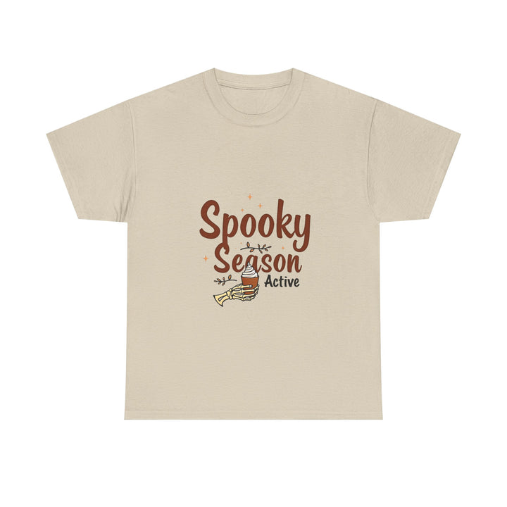 'Spooky Season Active' T-Shirt Halloween Pumpkin Graphic Tee