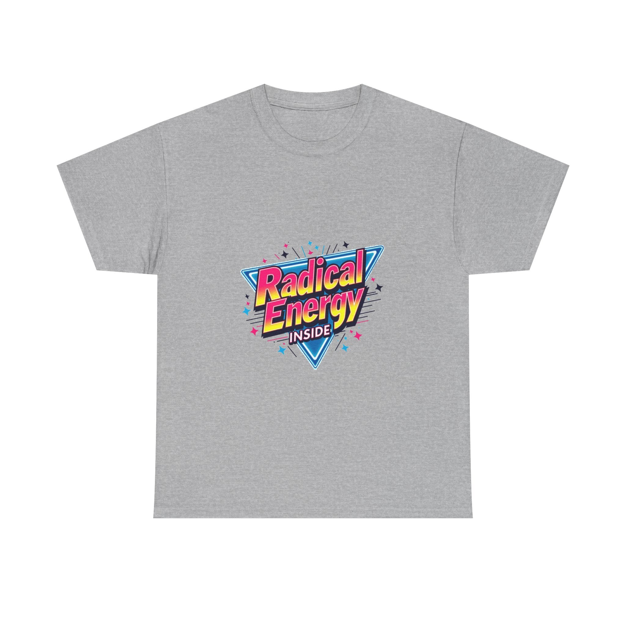 Retro 80s Neon 'Radical Energy Inside' Graphic T-Shirt