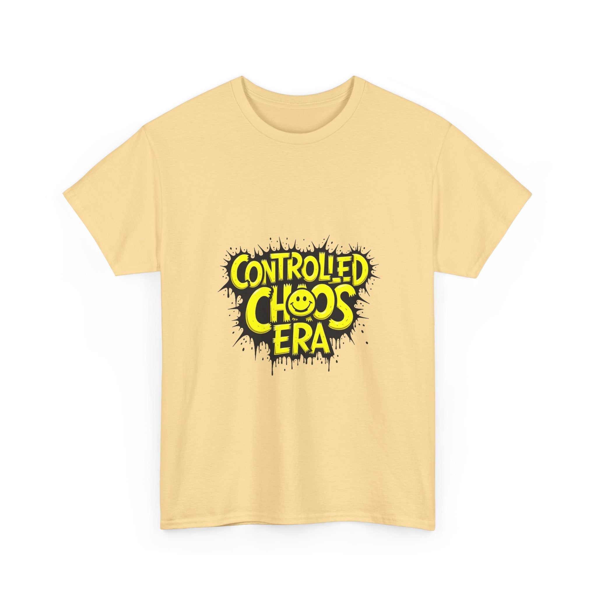 'Controlled Chaos Era'  Graphic Streetwear T-Shirt with Yellow Graffiti Logo
