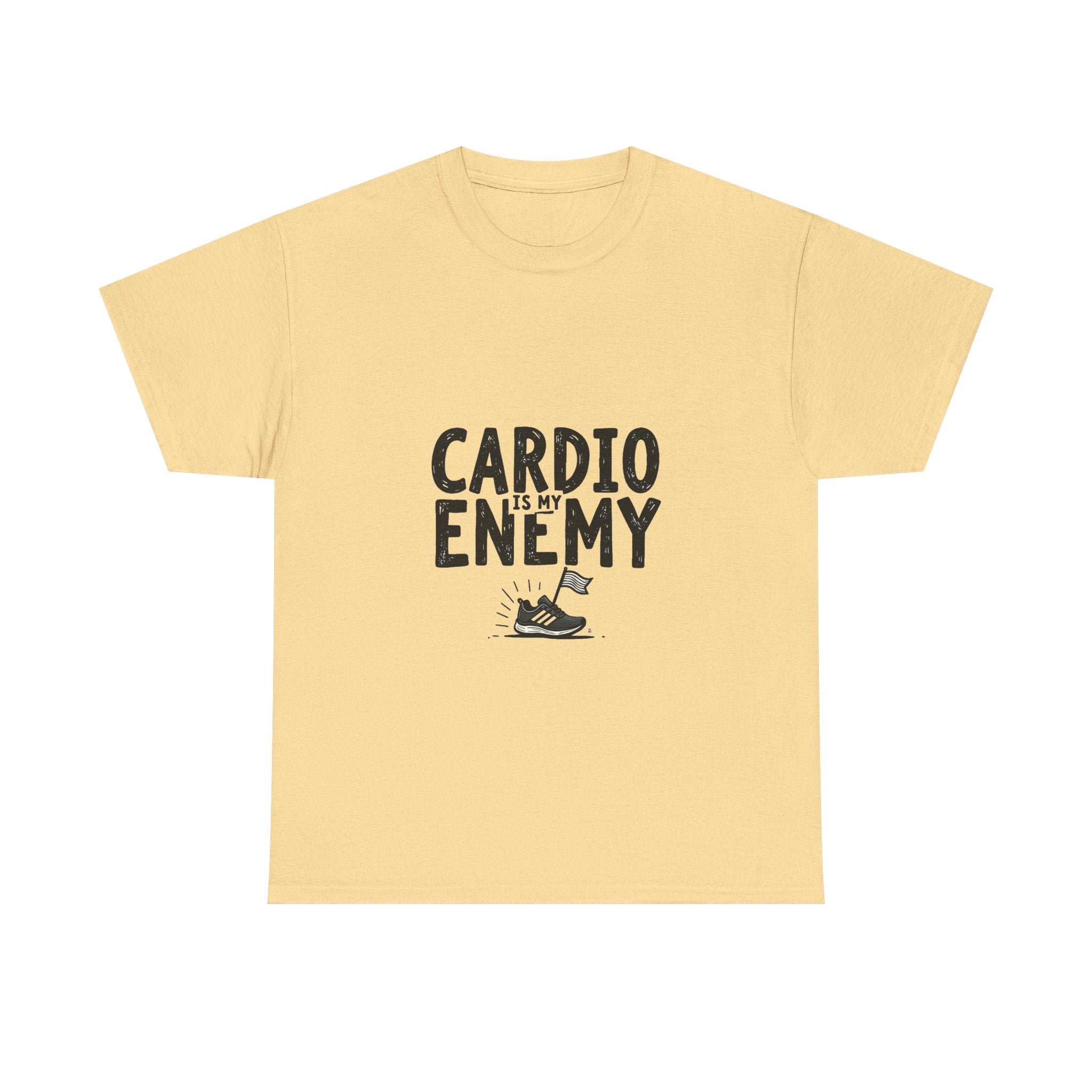 'Cardio Is My Enemy' Funny Fitness T-Shirt for Gym Lovers