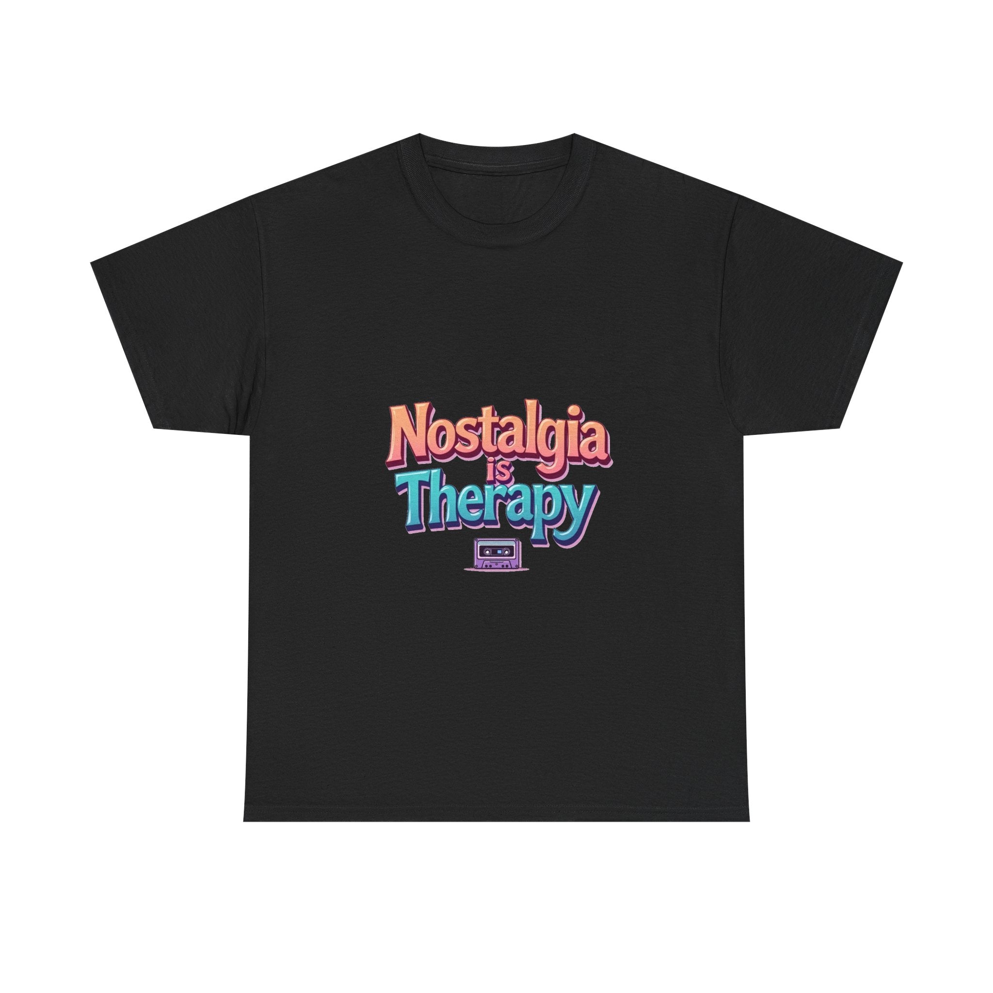 'Nostalgia Is Therapy' Retro 80s/90s Vintage Vibes T-Shirt
