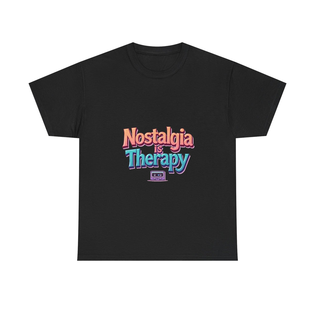 'Nostalgia Is Therapy' Retro 80s/90s Vintage Vibes T-Shirt