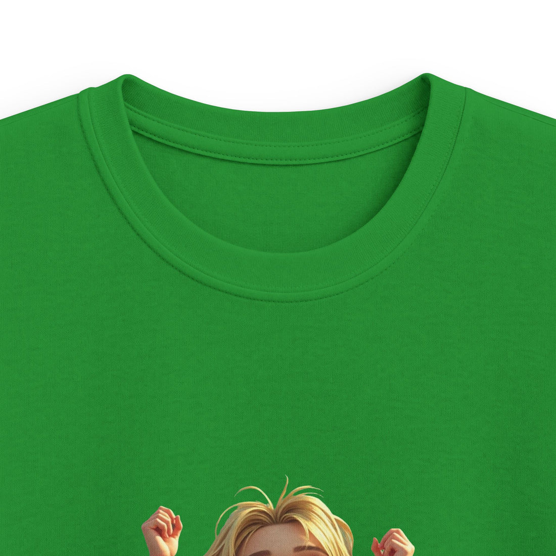 Smiling Girl Crown Illustration Cute Youth T‑Shirt