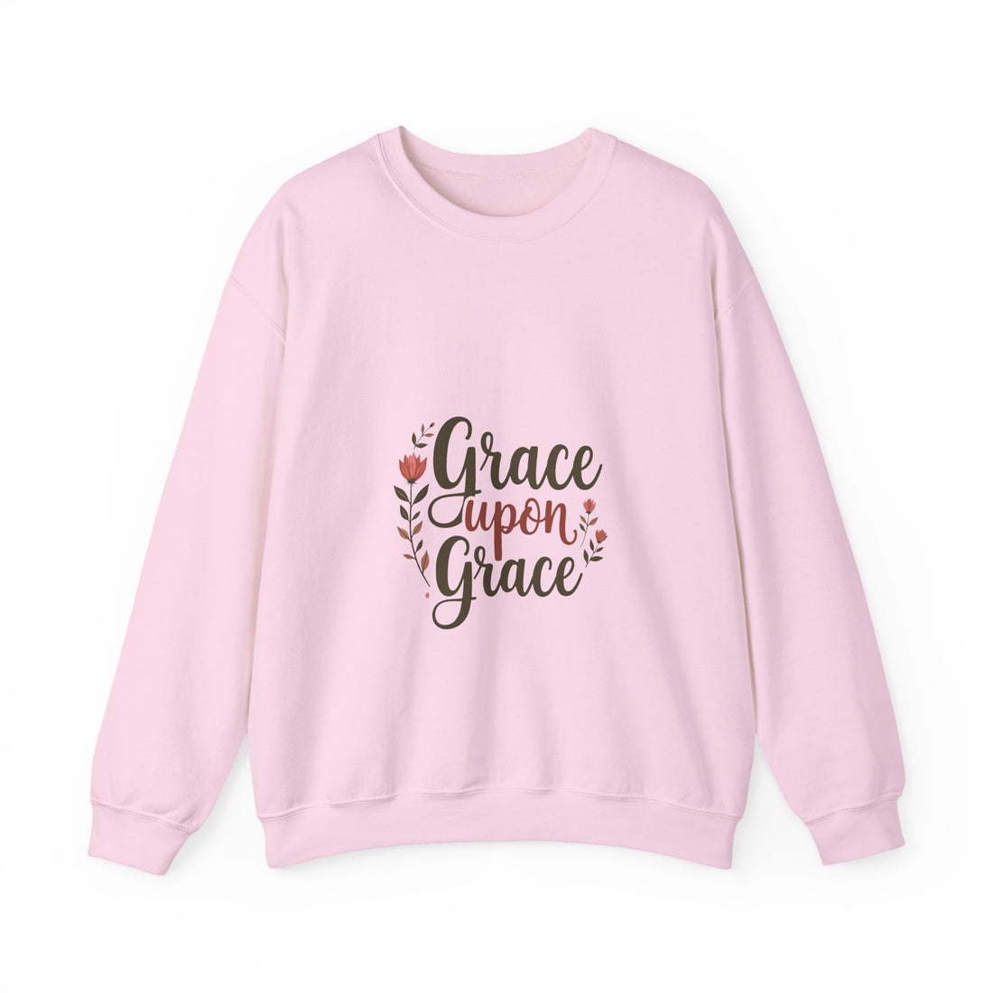 'Grace Upon Grace'  Floral Faith Crewneck Sweatshirt