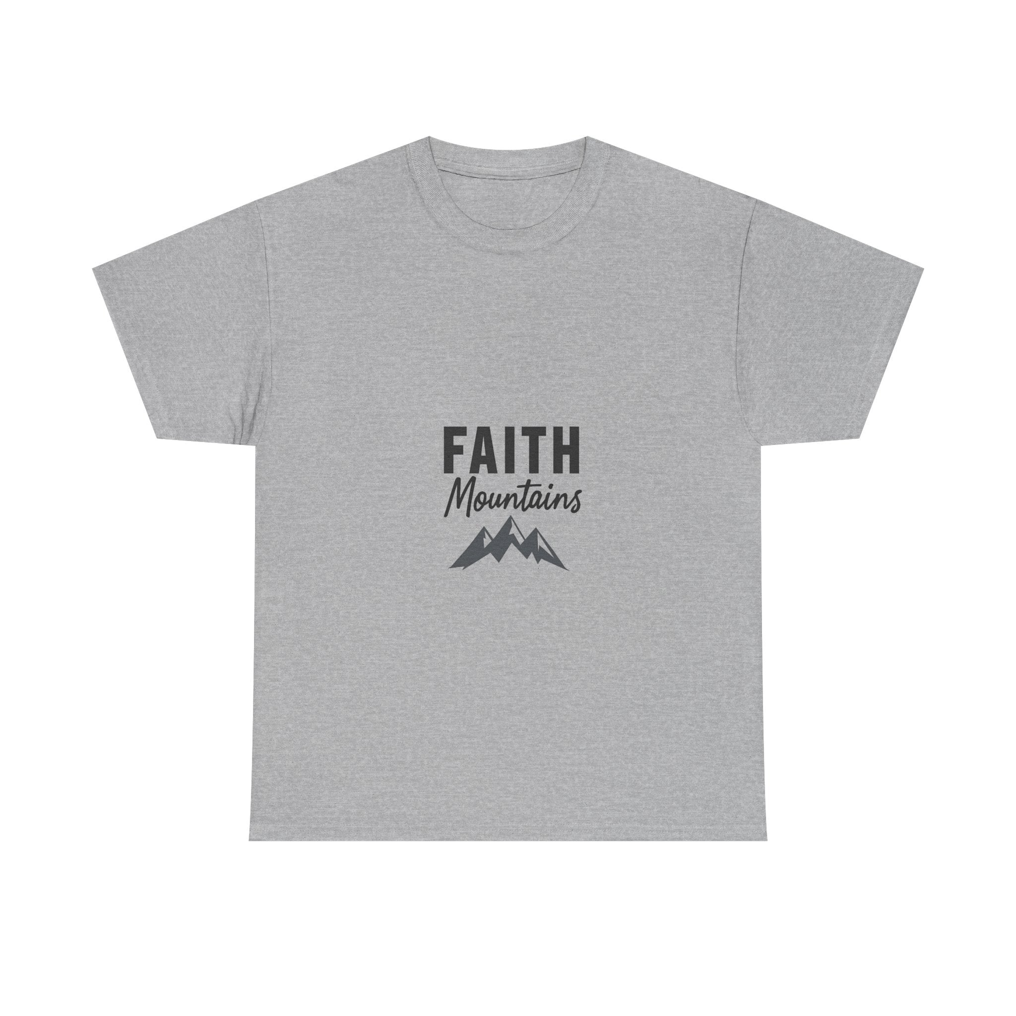 'Faith Mountains' Inspirational Christian Mountain Graphic T-Shirt