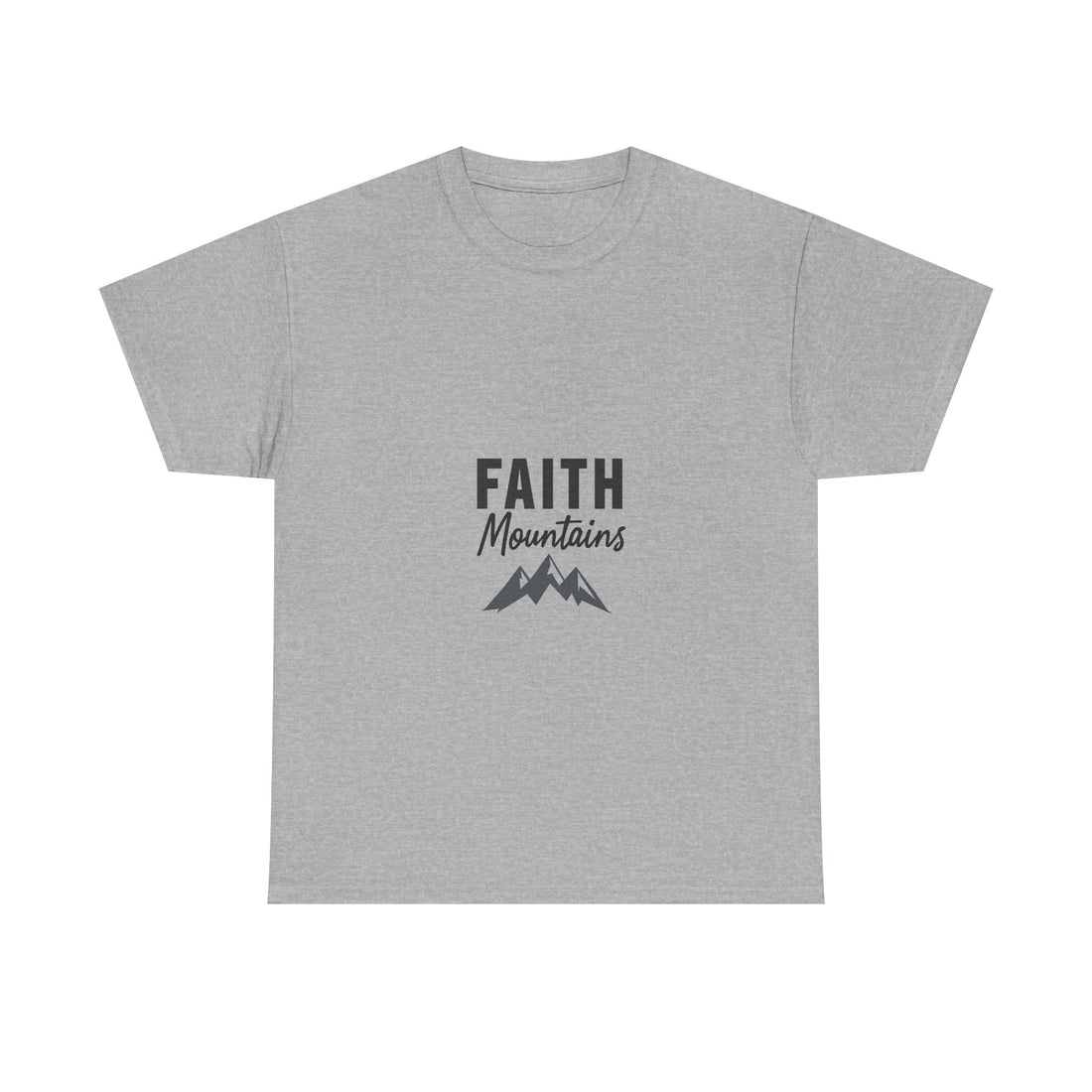 'Faith Mountains' Inspirational Christian Mountain Graphic T-Shirt