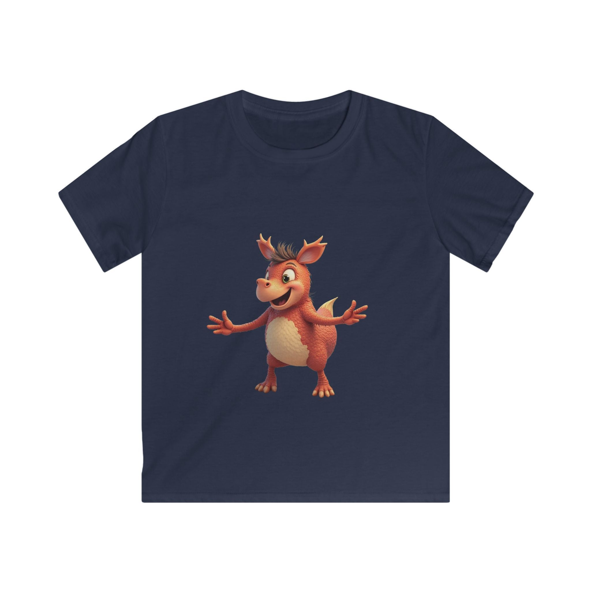 Playful Orange Fantasy Monster Kids Graphic T-Shirt