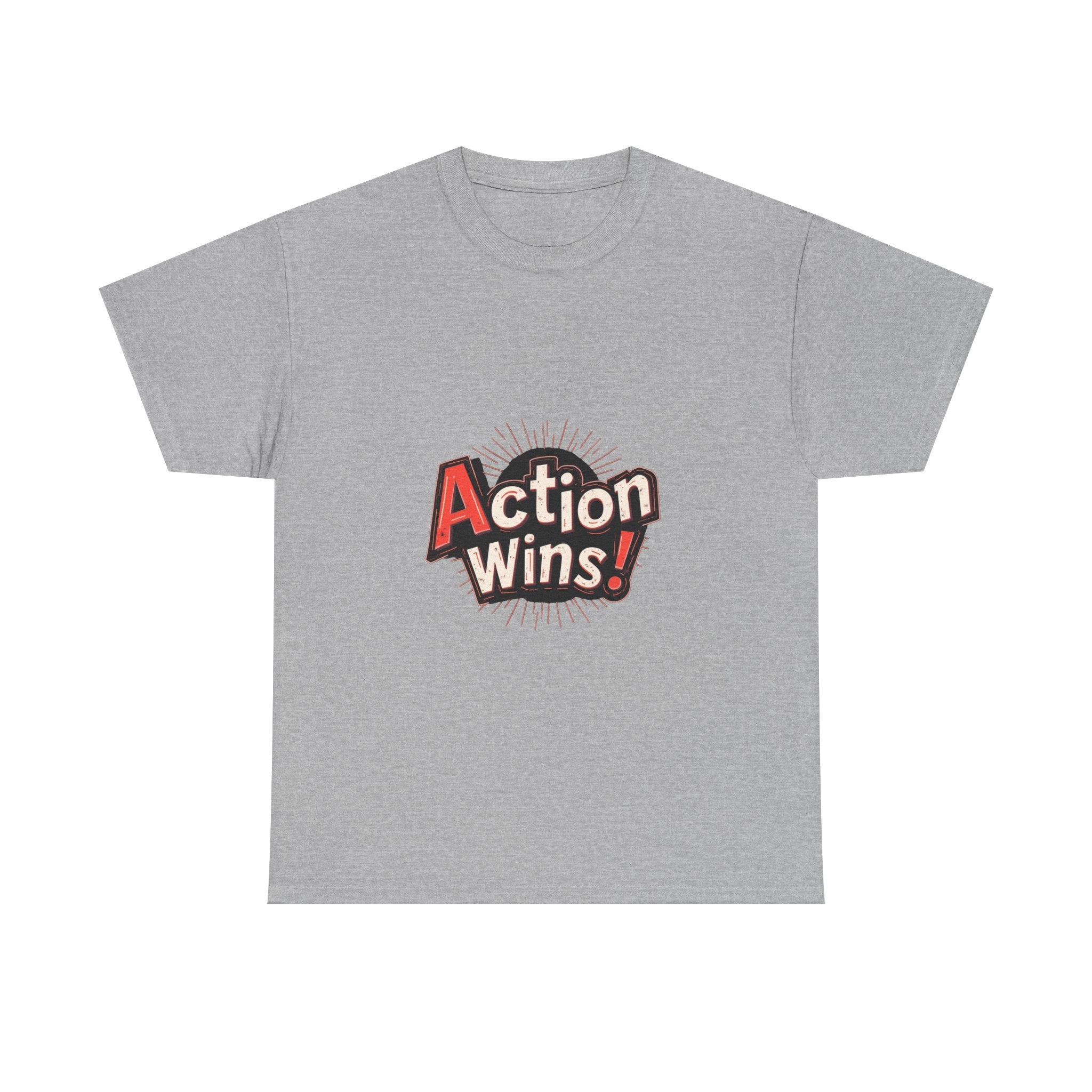 'Action Wins!' Vintage Bold Motivational T-Shirt