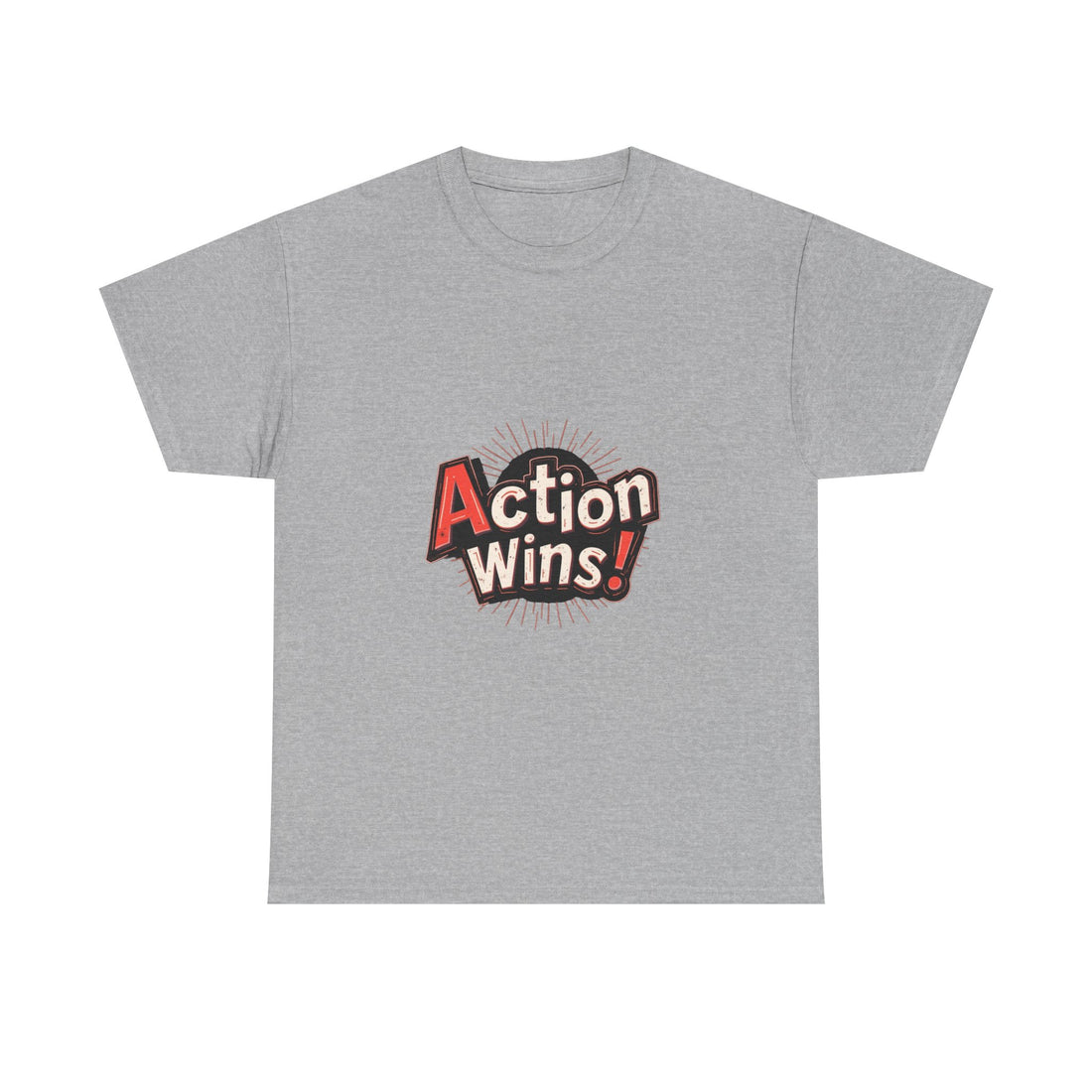 'Action Wins!' Vintage Bold Motivational T-Shirt
