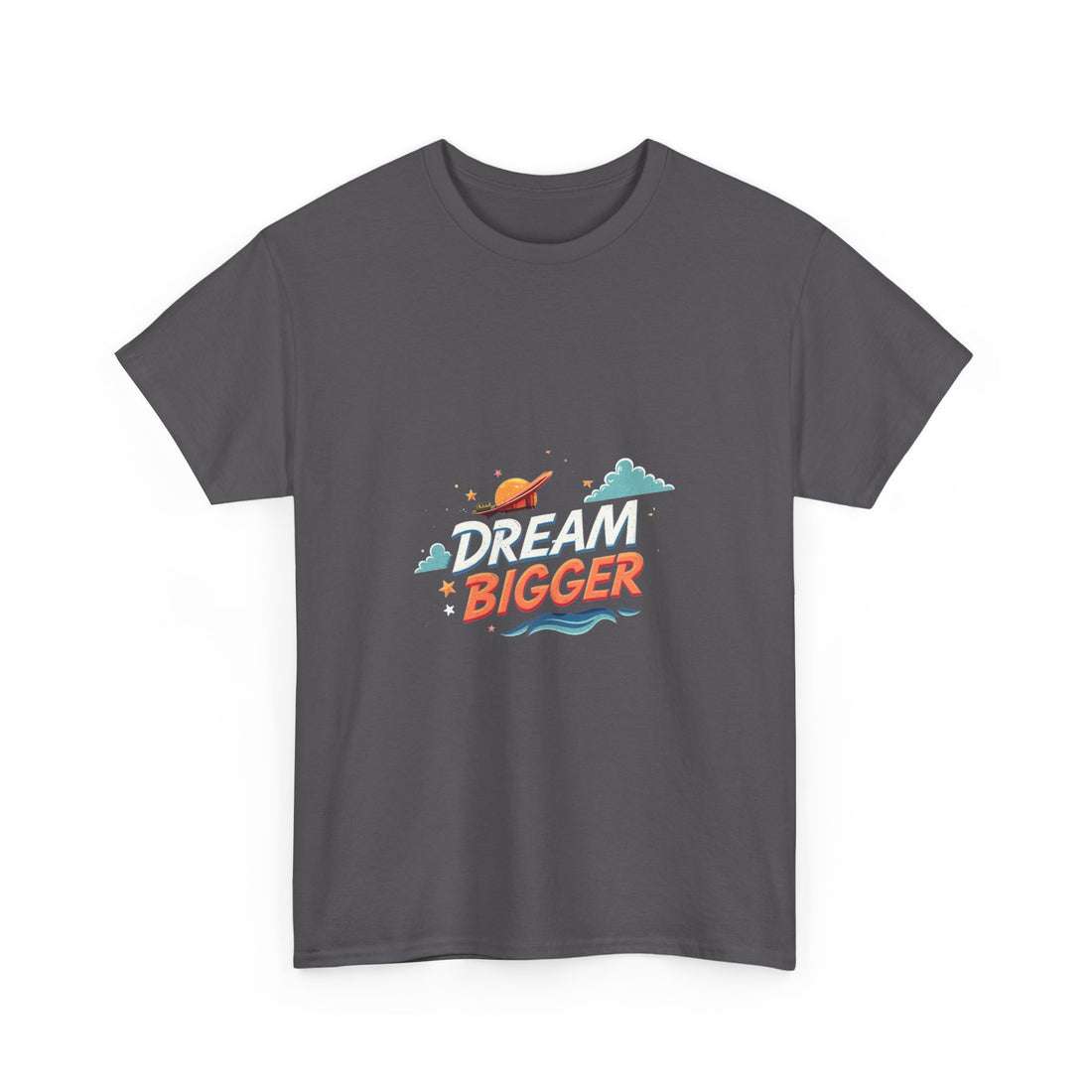 'Dream Bigger' Retro Space Graphic Inspirational T-Shirt